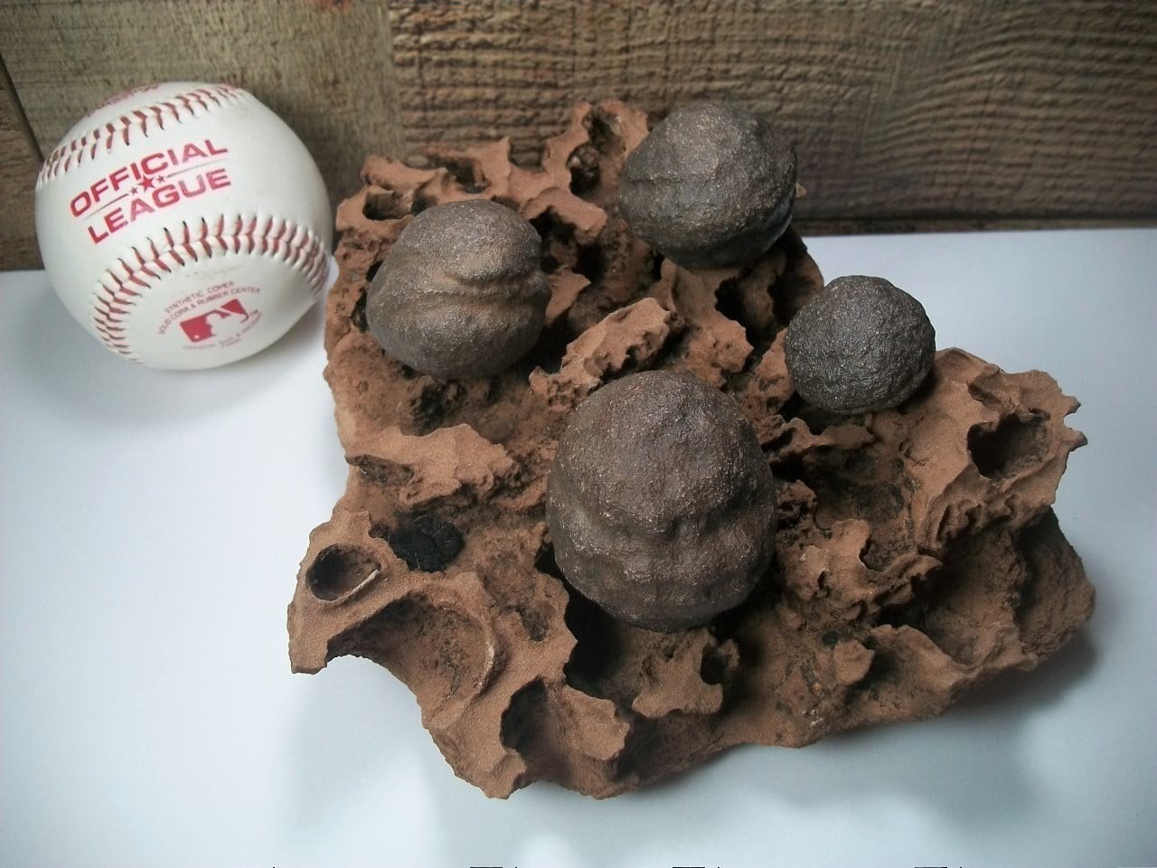 Natural MOQUI MARBLES on eroded NAVAJO SANDSTONE Display Piece