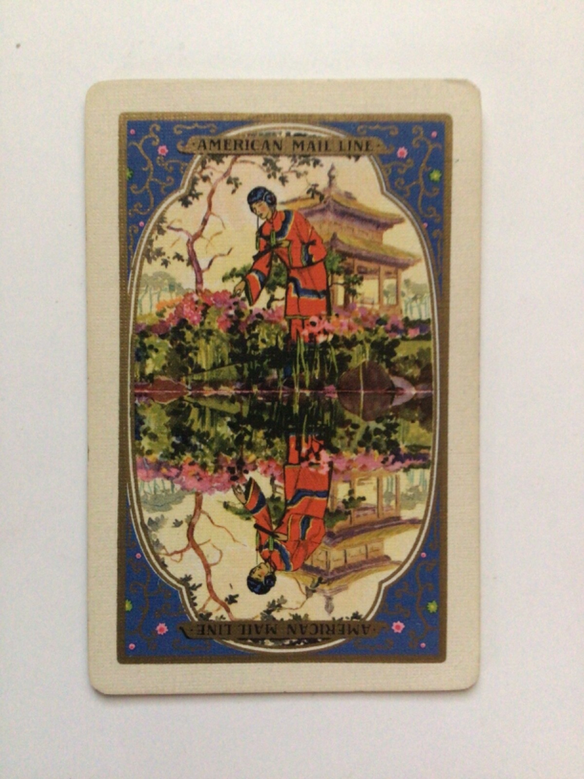 (4) Old Vintage “American Mail Line” Shipping Playing Cards