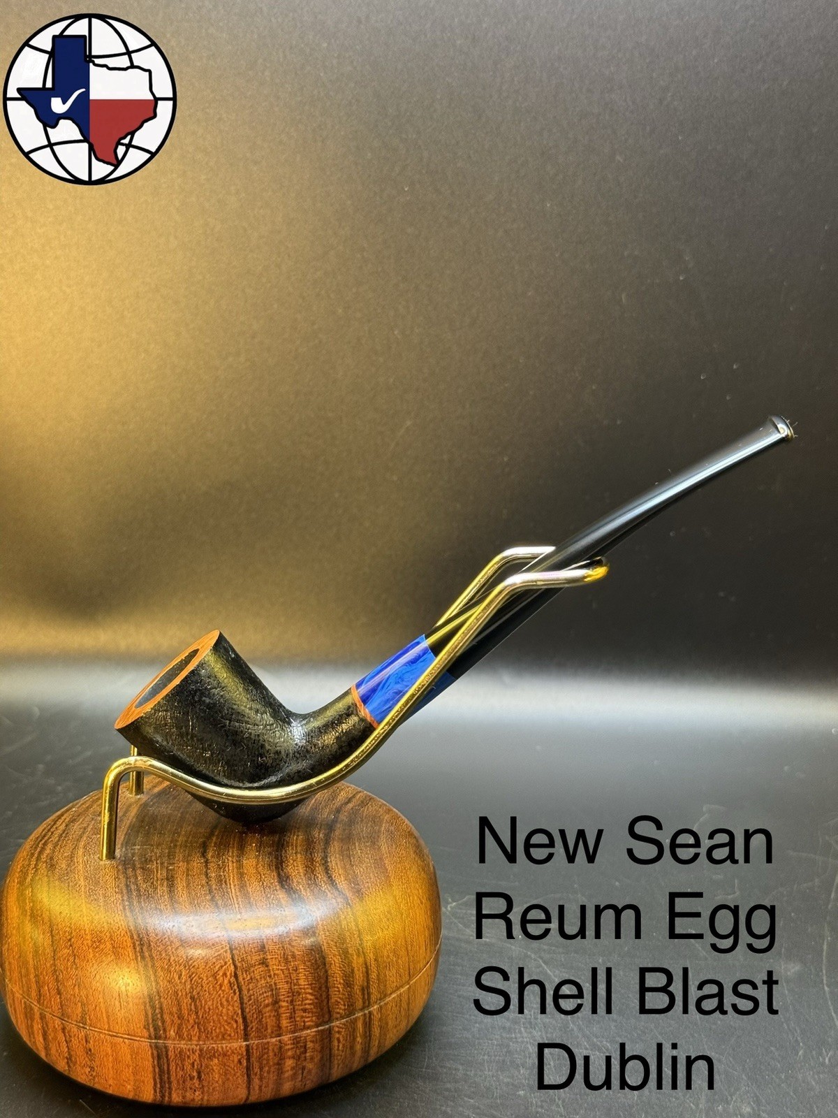 Artisan Sean Reum New Egg Shell Blast Dublin Tobacco Pipe