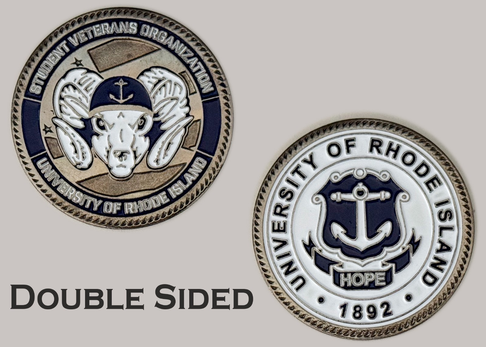 University of Rhode Island Student Veterans Organization Challenge Coin  J#9
