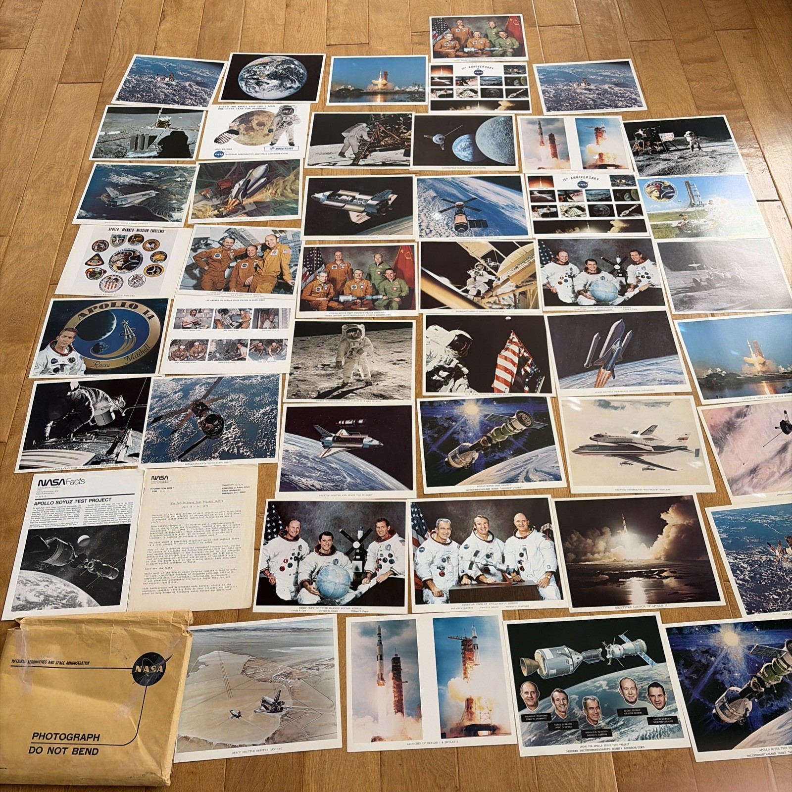 Vintage NASA Photos and Nasa Facts Lot of 40+ Large Collection 1970’s 