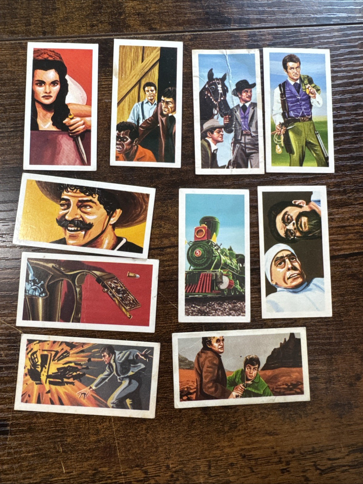 1968 wild wild west barratt Extremely Scarce Lot Of 10 Cards