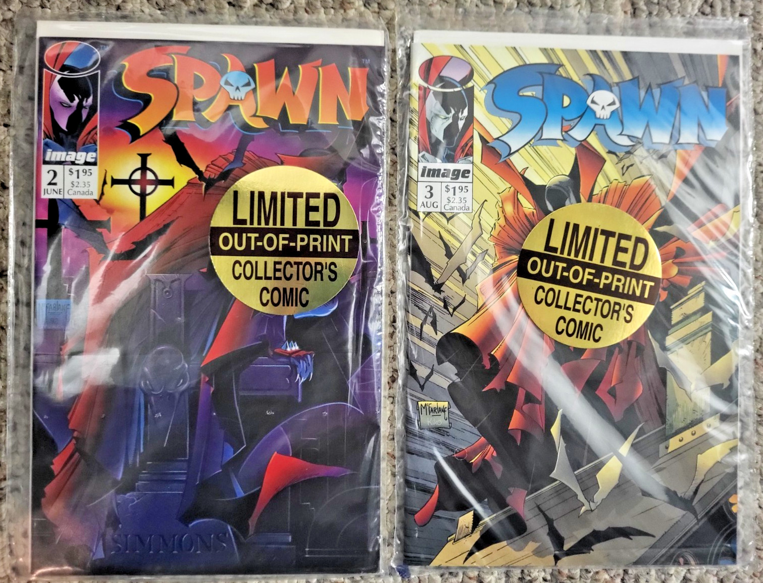 Spawn #2 and #3 Treat Pedigree Gold Collection SEALED Limited Collector's Comic