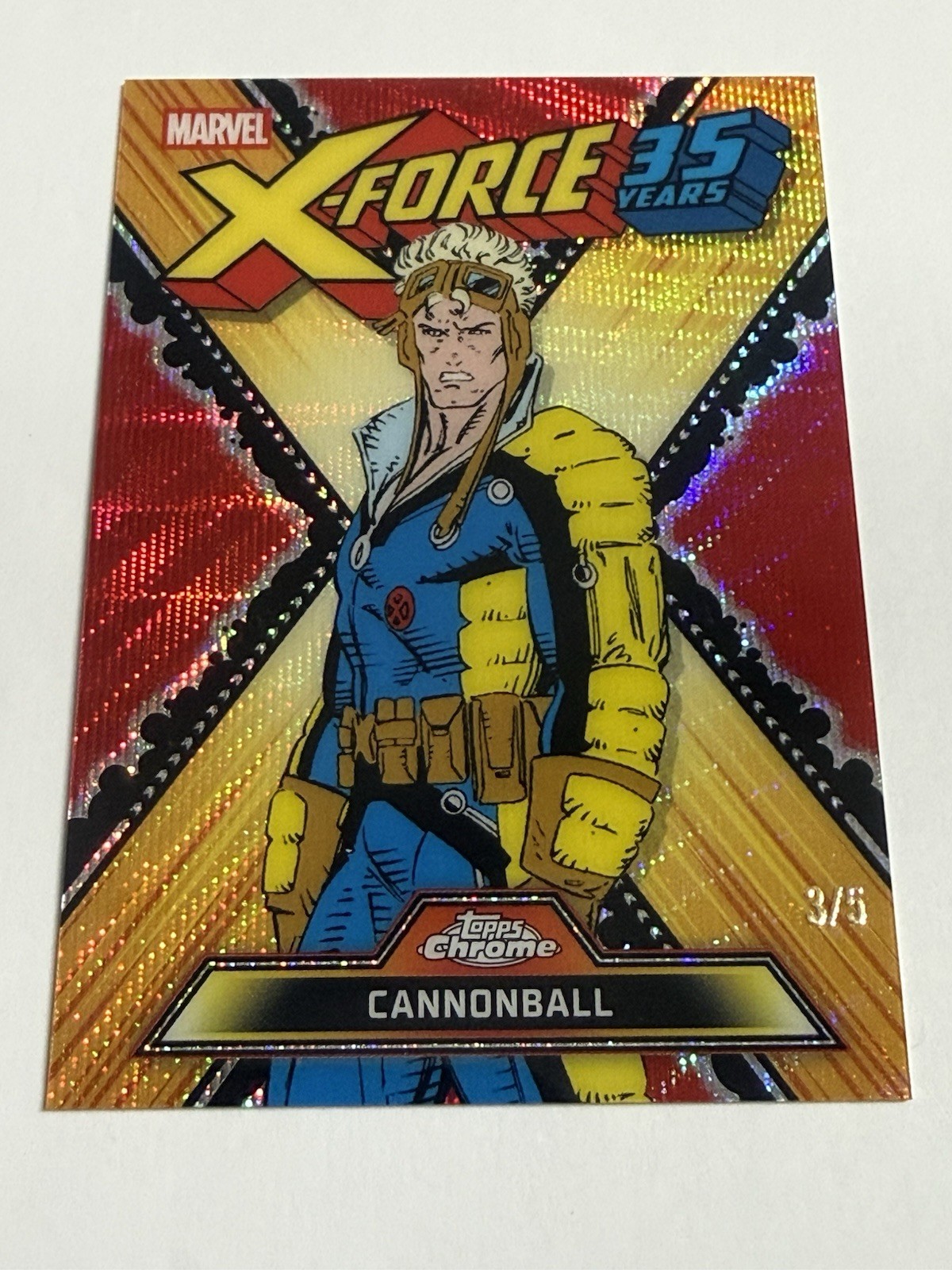 2026 Topps Chrome Marvel X-Force 35 Years Cannonball XF-04 Serial #3/5 