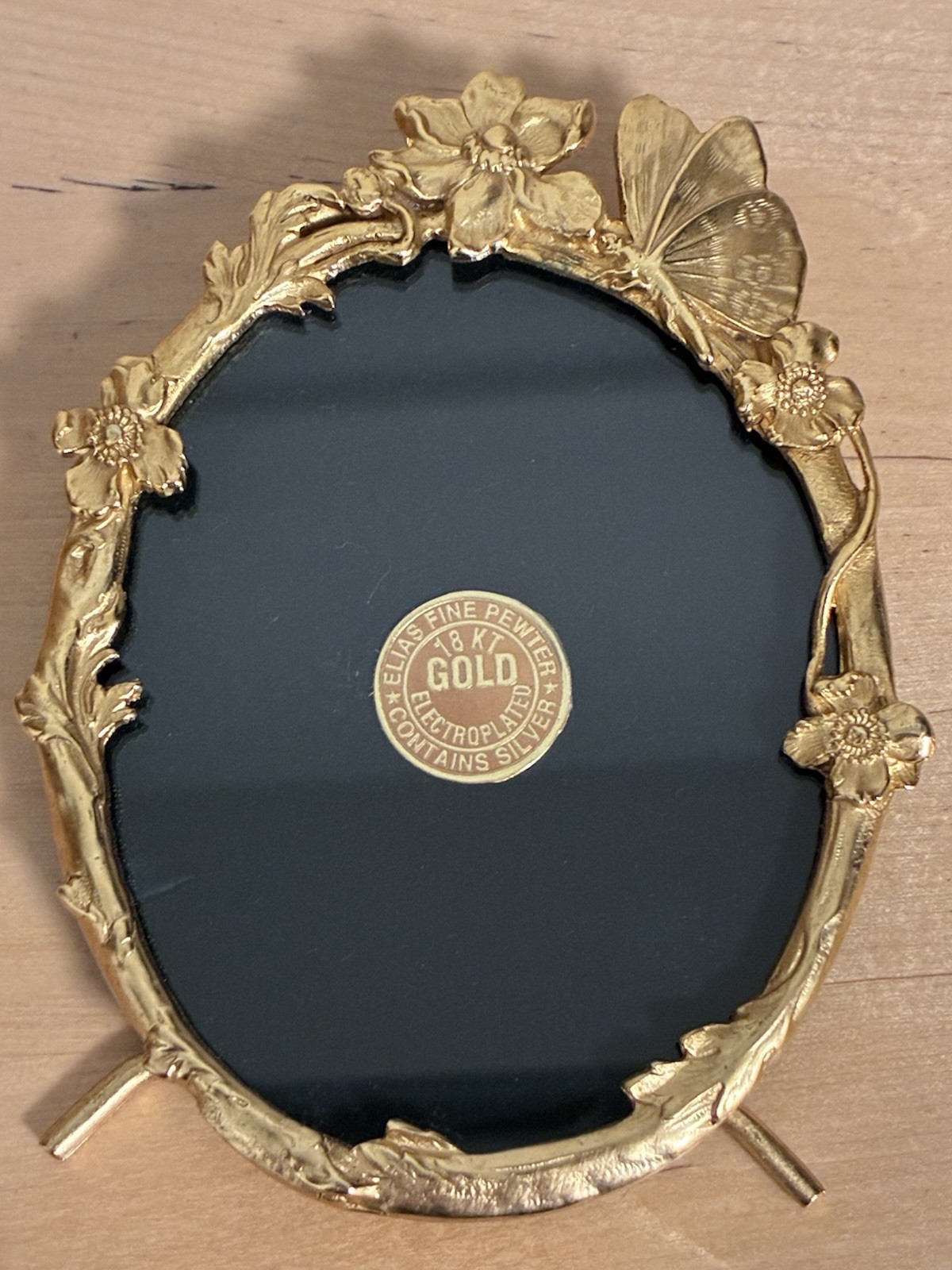 VTG 1981 Elias 18K Gold Electroplated Oval Frame Model #1884 RARE