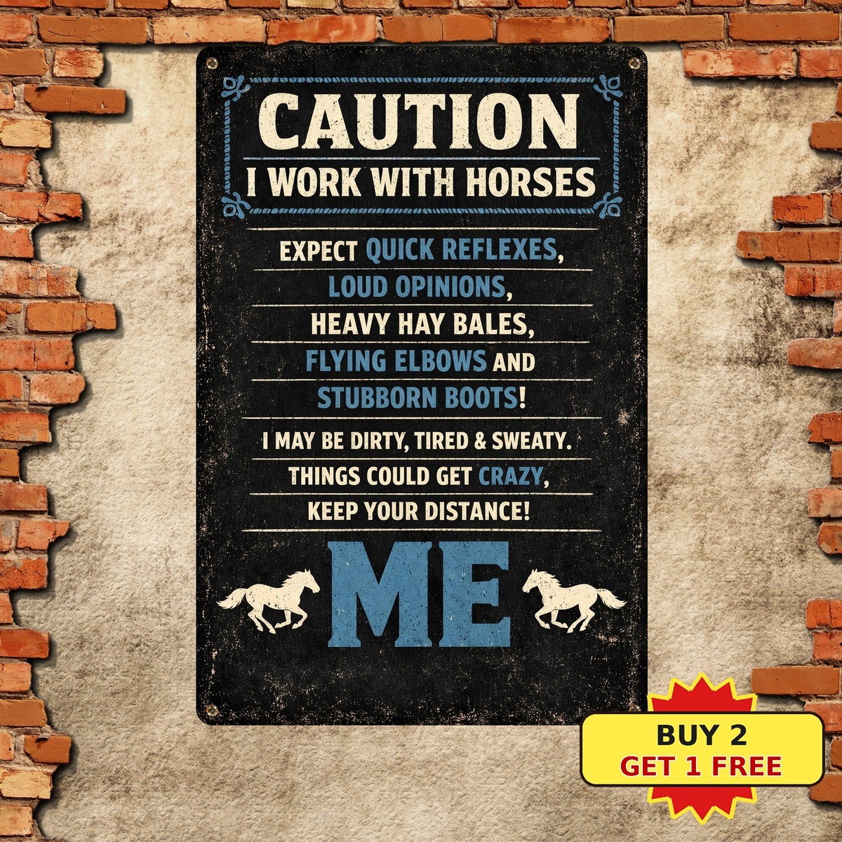 I Ignored You Just Fine Whimsical Pig Humorous Metal Sign