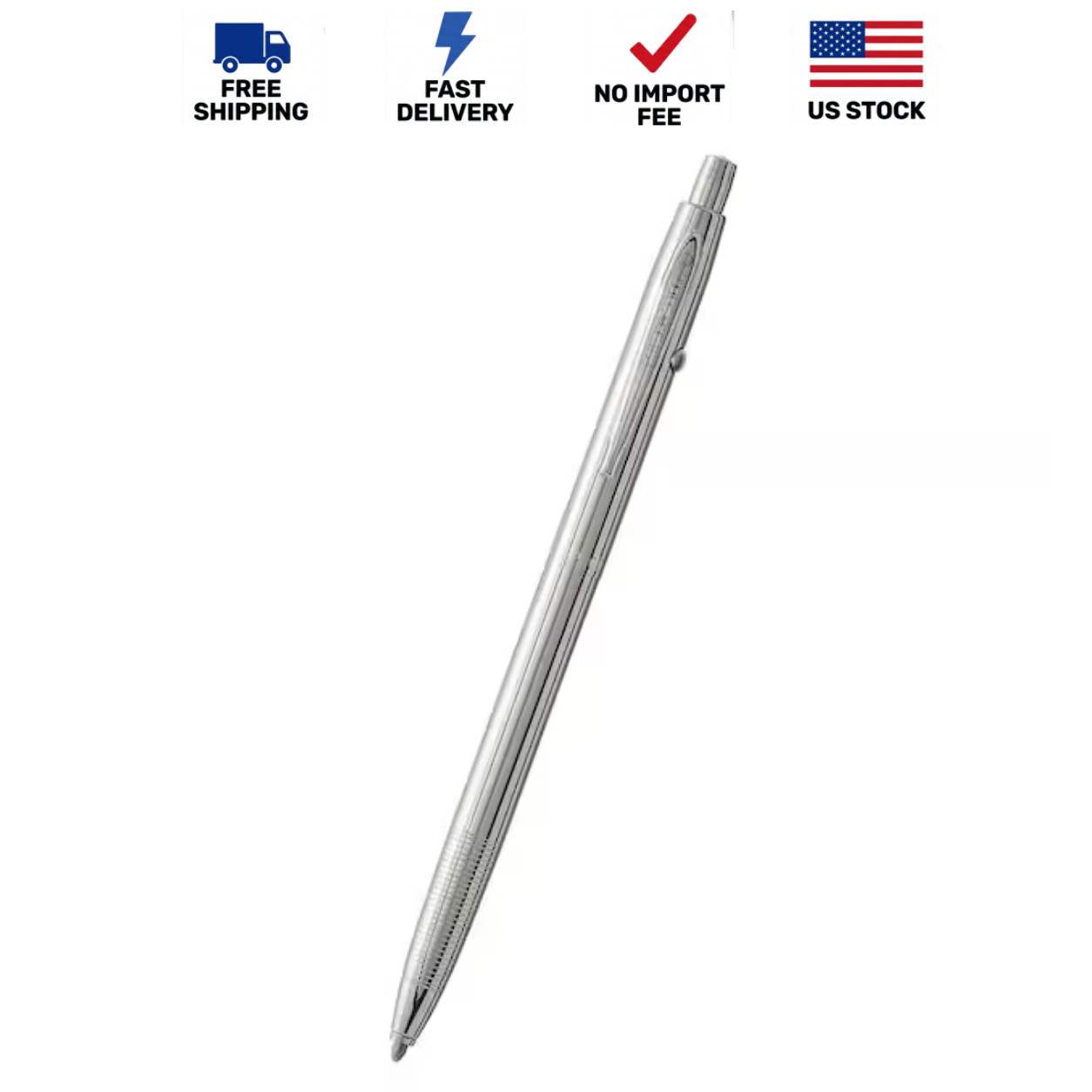Fisher Space Pen CH4 Shuttle Ballpoint Pen Chrome Black Ink