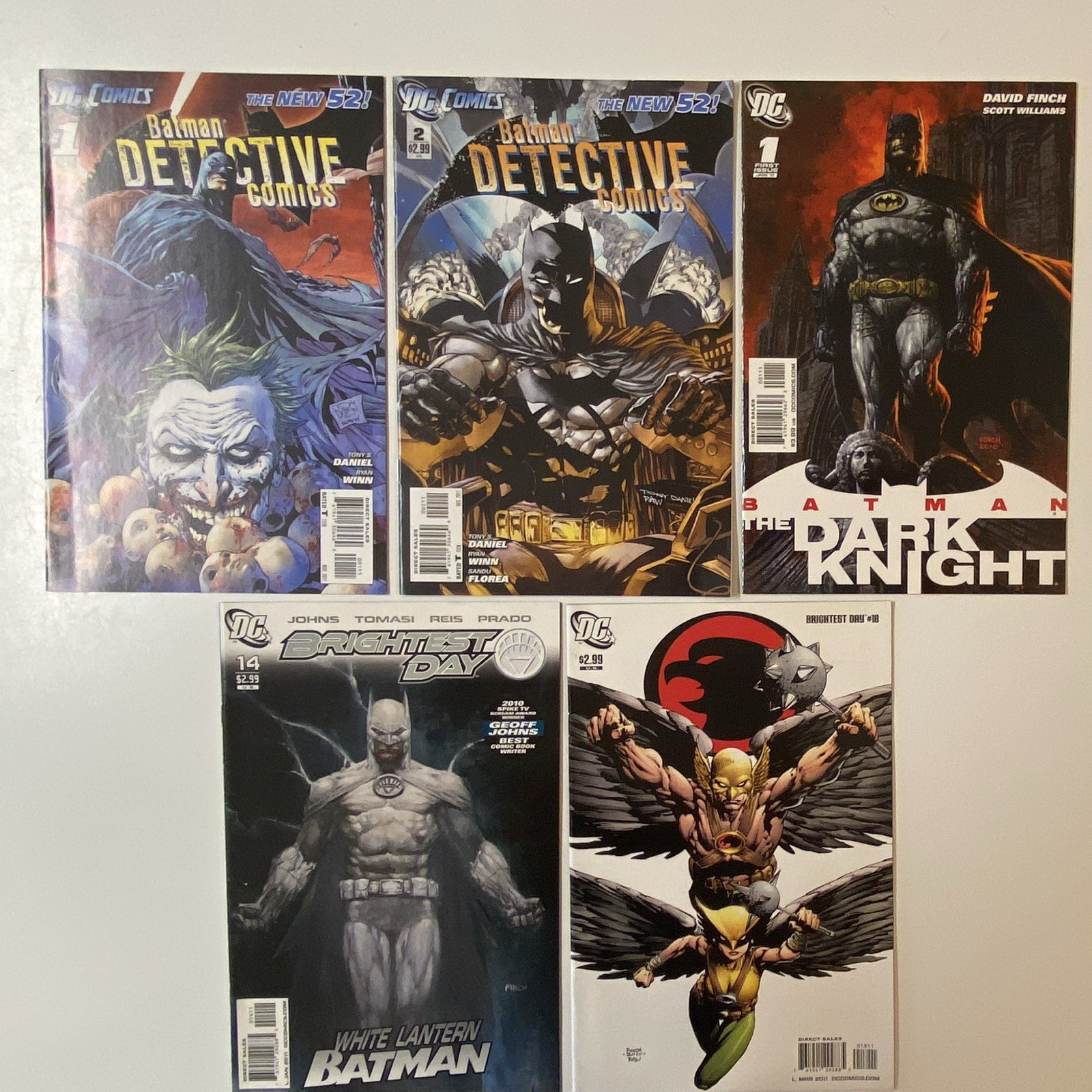 DC Comics New 52  Detective Comics 1,2  The Dark Knight 1,Brightest Day 14,18