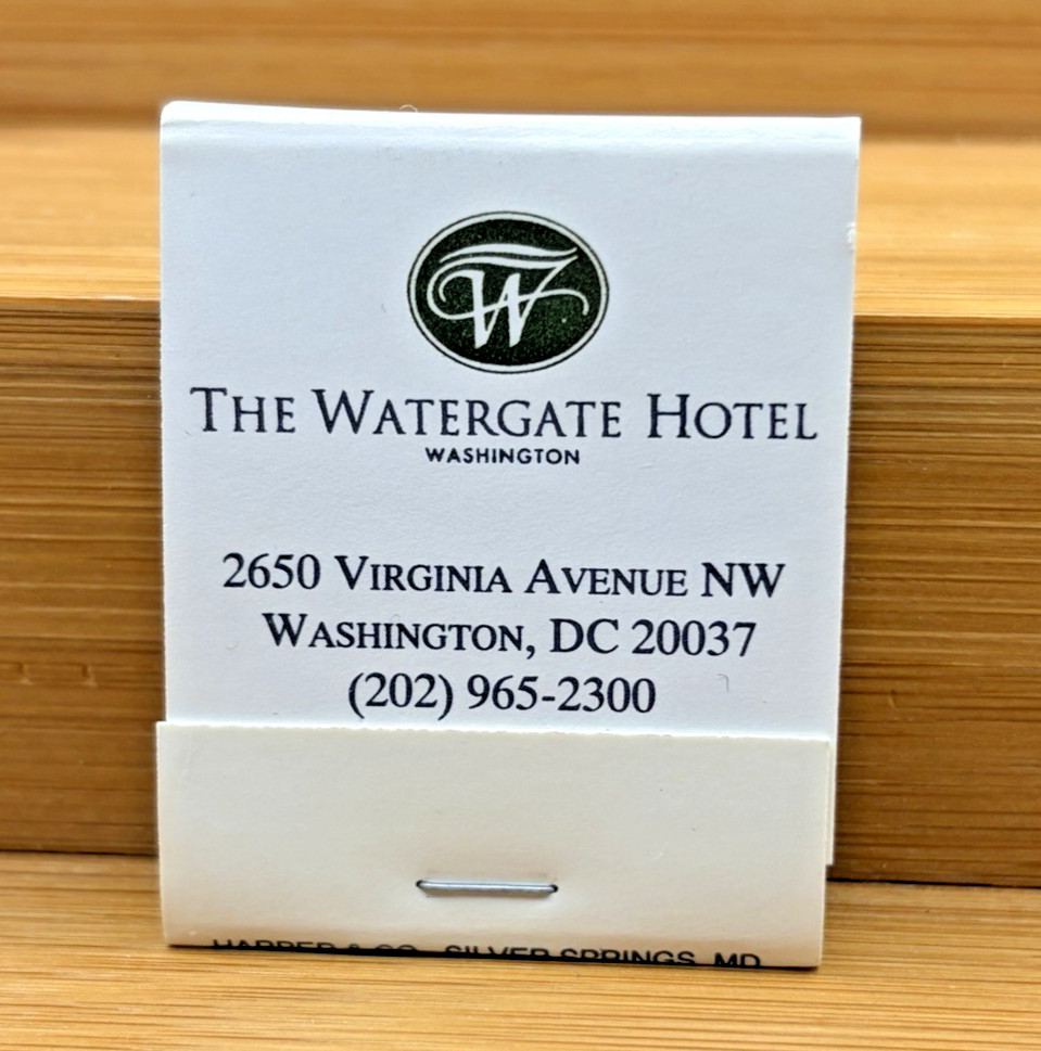 Vintage THE WATERGATE HOTEL Matchbook Washington DC Aquarelle Restaurant