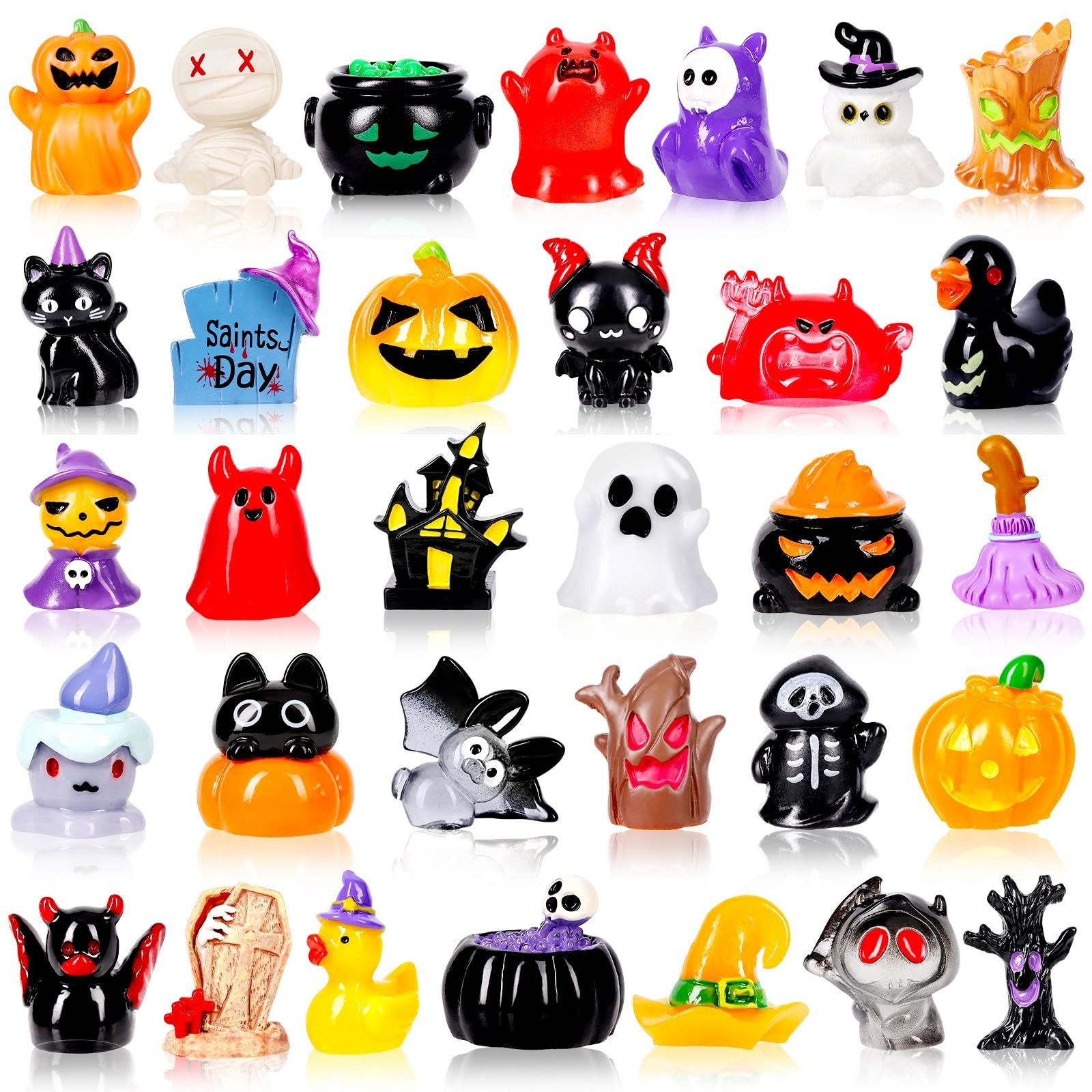 44Pcs Halloween Mini Resin Figures 44 Styles Little Figures to Hide Tiny Smal... 44Pcs Halloween Mini Resin Figures 44 Styles Little Figures to Hide Tiny Smal...
