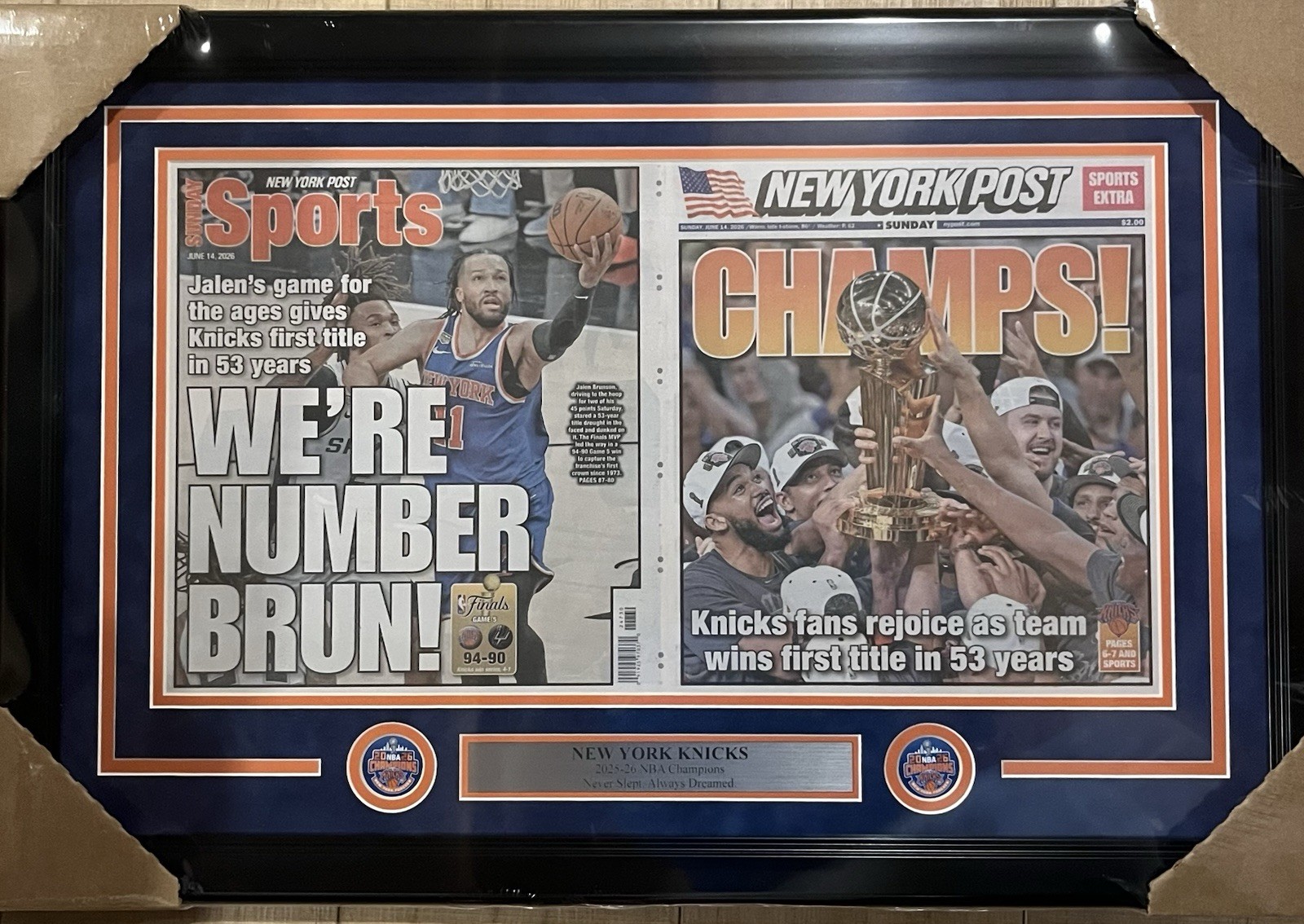 New York Knicks NY Post Original Newspaper 