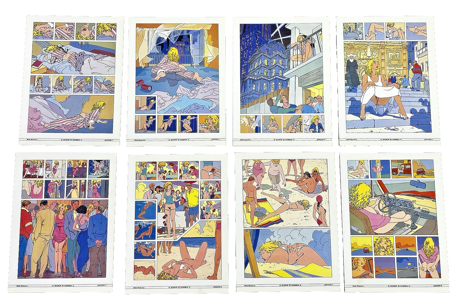 Milo MANARA Signed Portfolio: Il Diario di Sandra F. (1985) Ltd Ed 282/600 Rare
