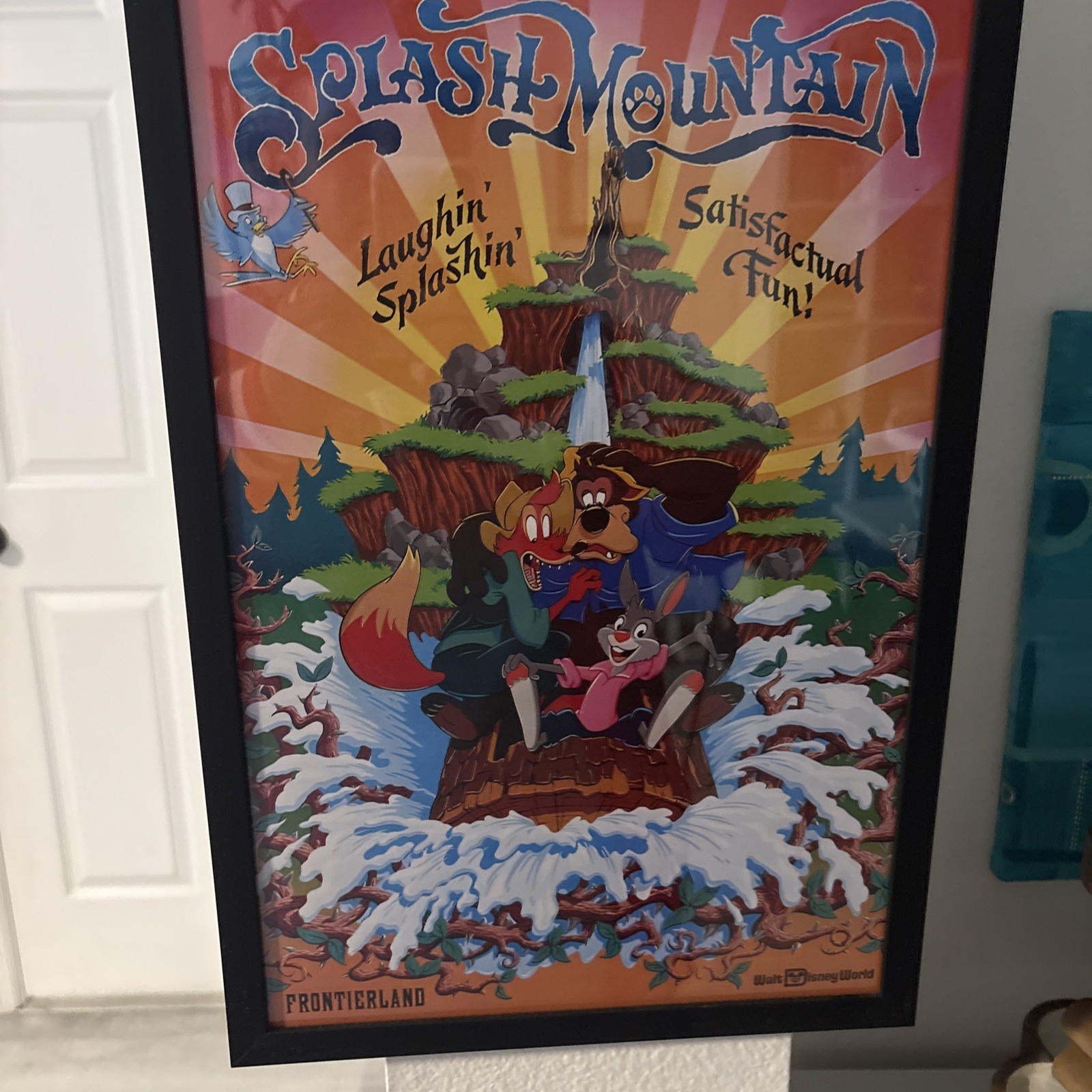 Frontierland Splash Mountain Promo Ride Poster Framed Disney Parks Rare