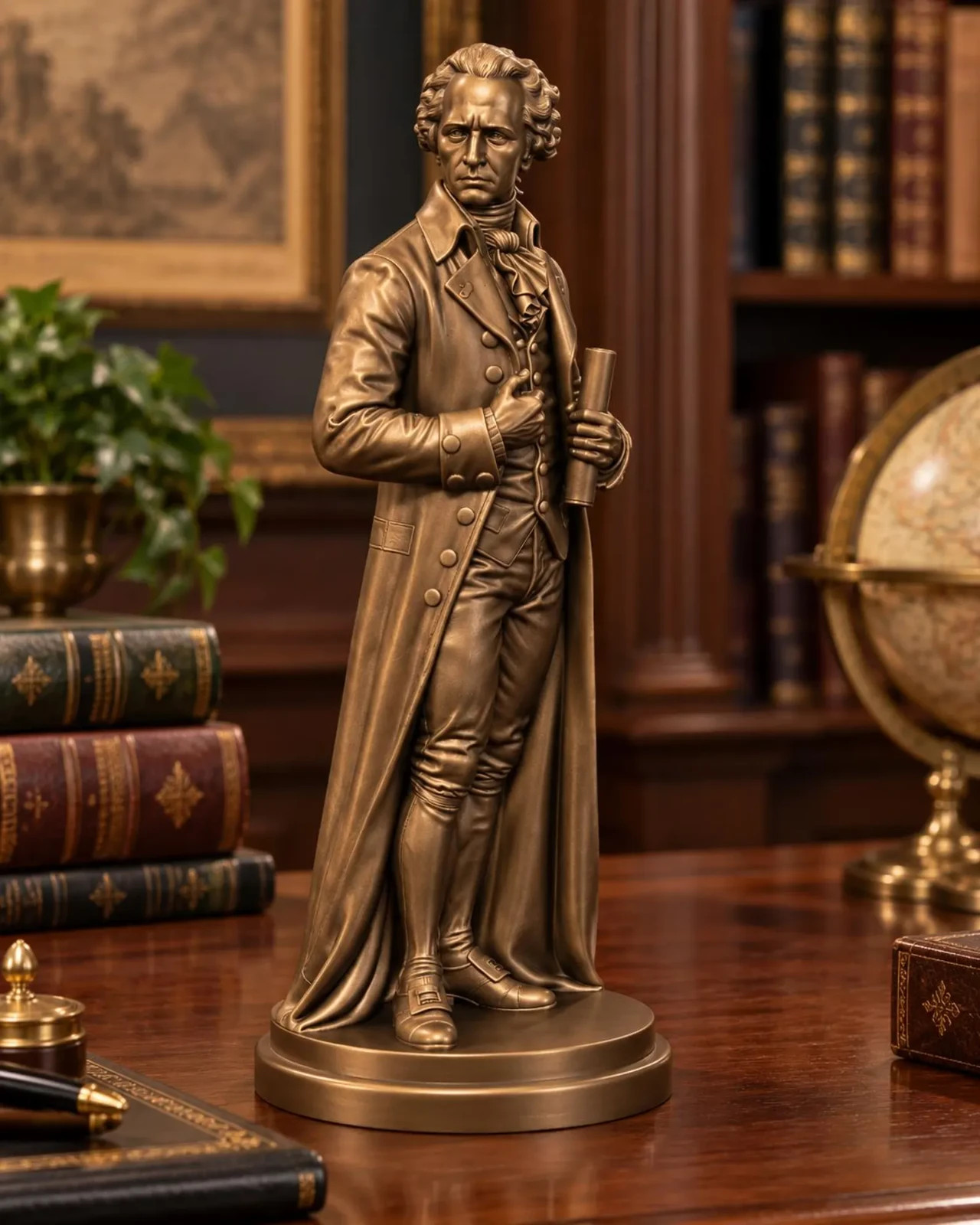 Alexander Hamilton Statue, Founding Father Sculpture, American History Decor