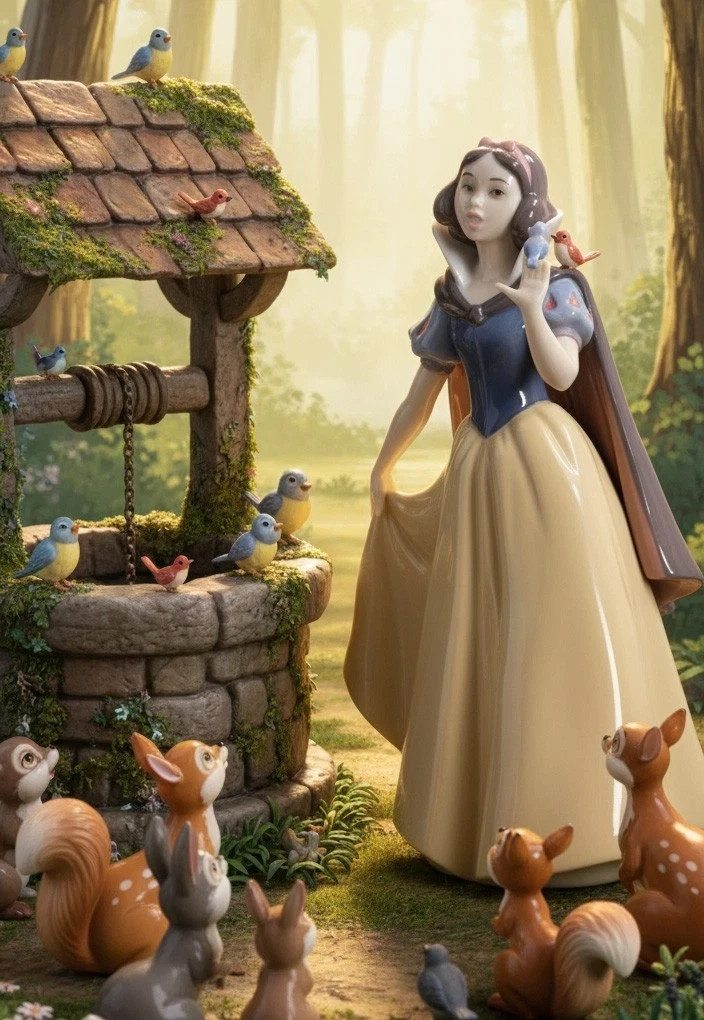 Retired Lladro Disney Collection Snow White Porcelain Figurine 07555 With Box