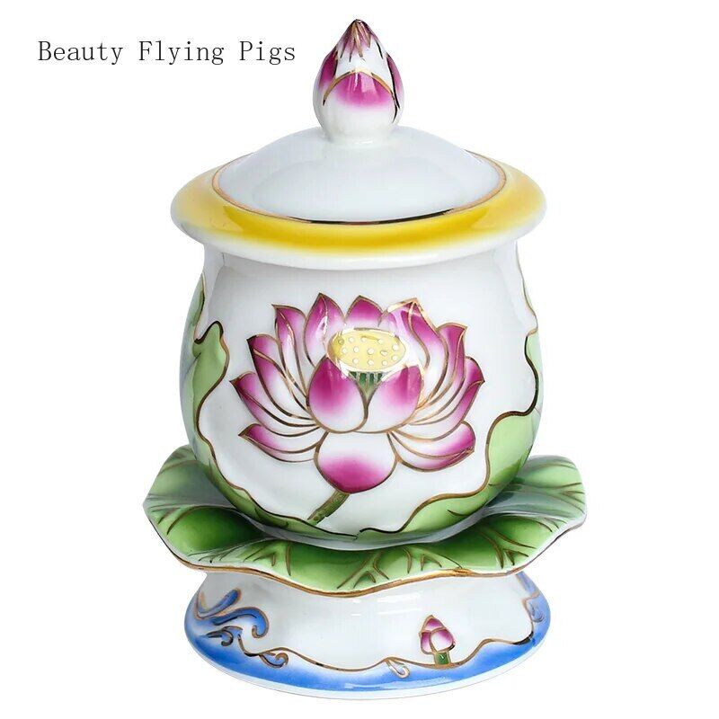 Boutique Ceramic Cup for Home Use Shentai Guanyin Holy Water Cup Buddha Front