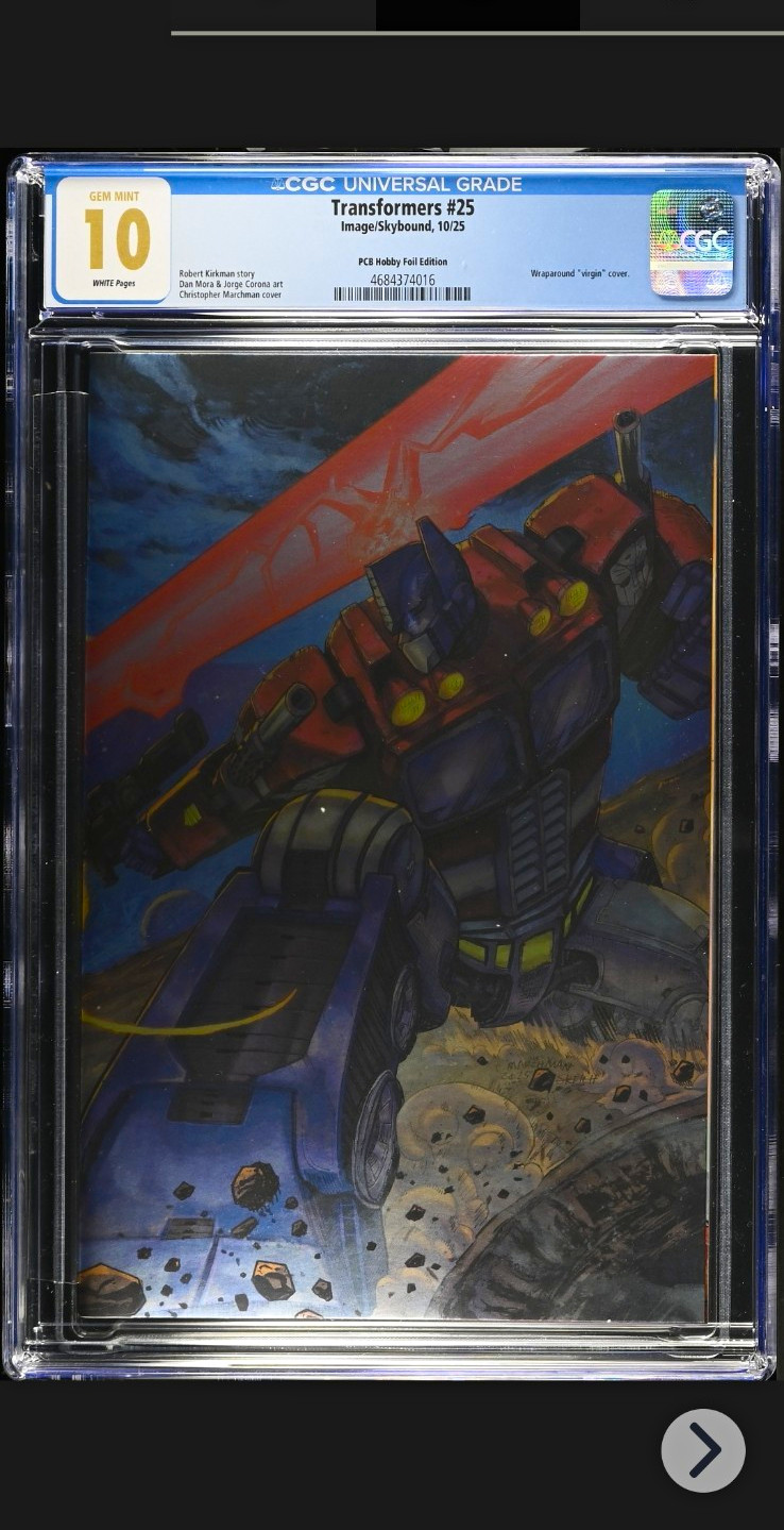 Transformers #25 (2025) CGC 10 Gem Mint Virgin Wraparound PCB Variant