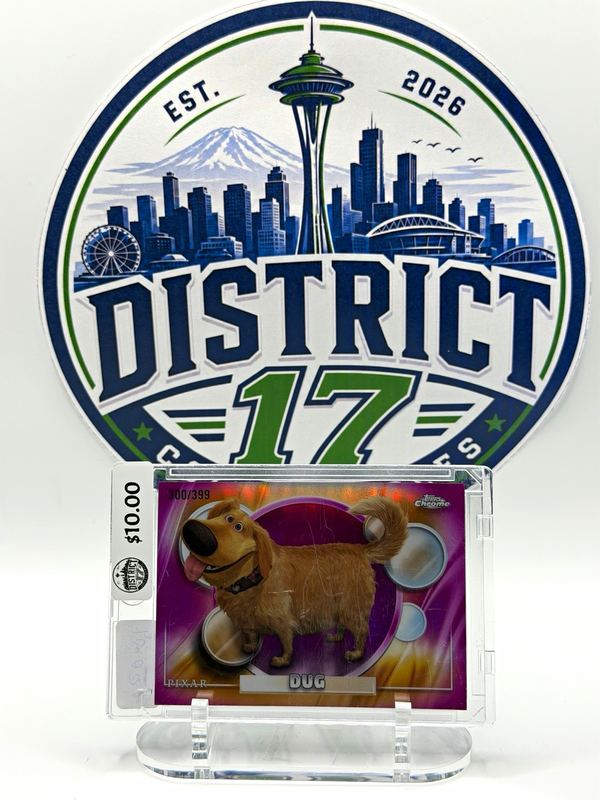 Topps 2023 Topps Chrome Disney 100 Dug #136 Serial 300/399 Pixar Up Topps 2023 Topps Chrome Disney 100 Dug #136 Serial 300/399 Pixar Up