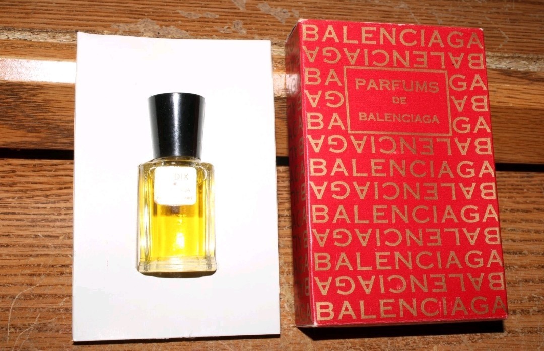New Full Bottle Vintage Balenciaga Le Dix Mini Perfume Bottle 1/5 Oz. In Box