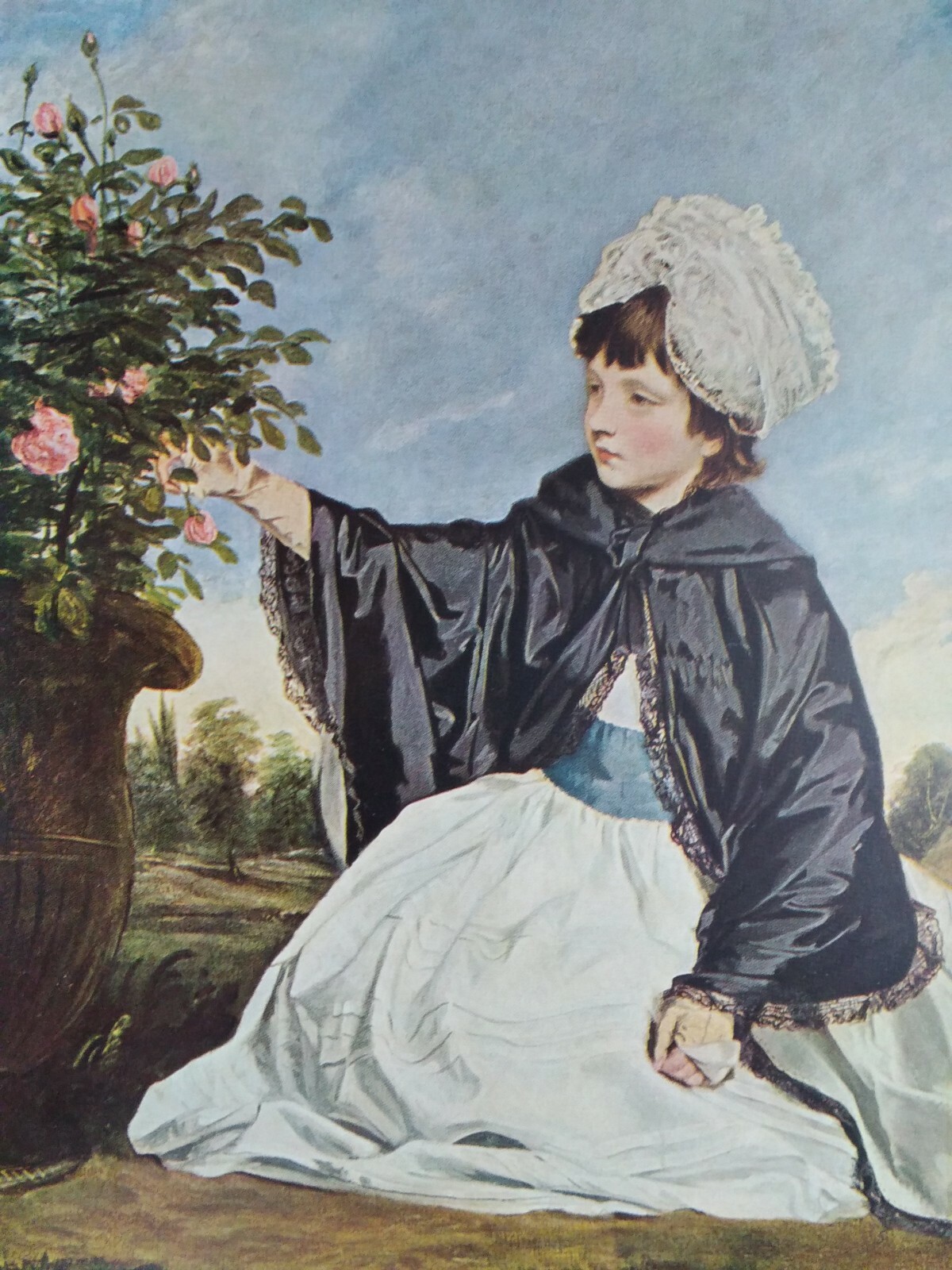 Girl Art Print Smithsonian National Gallery Vtg Mid 1900s Reynolds Caroline Rose
