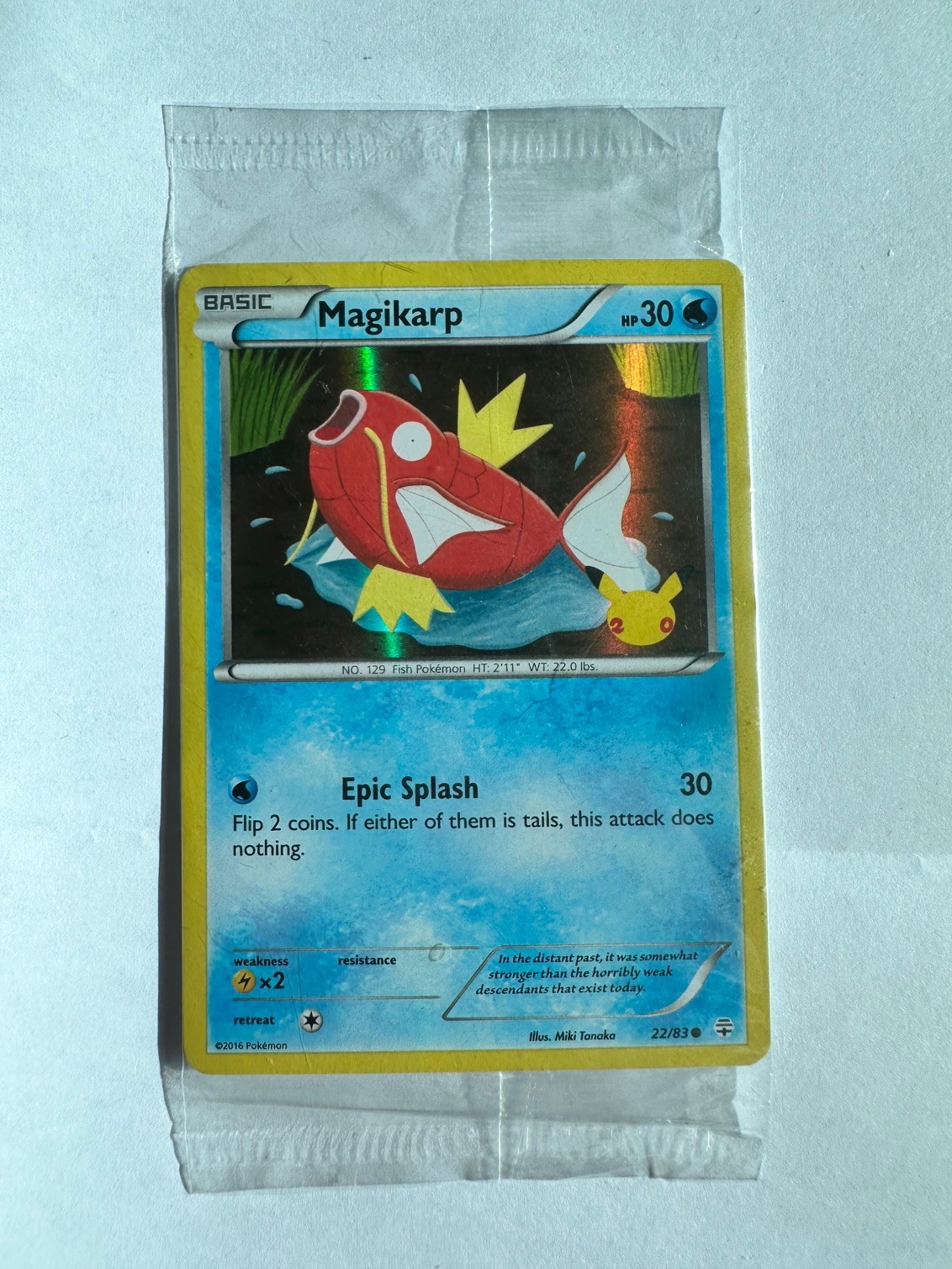 Pokémon TCG Generations 2016 Magikarp 22/83 Holo Common Stamped Sealed