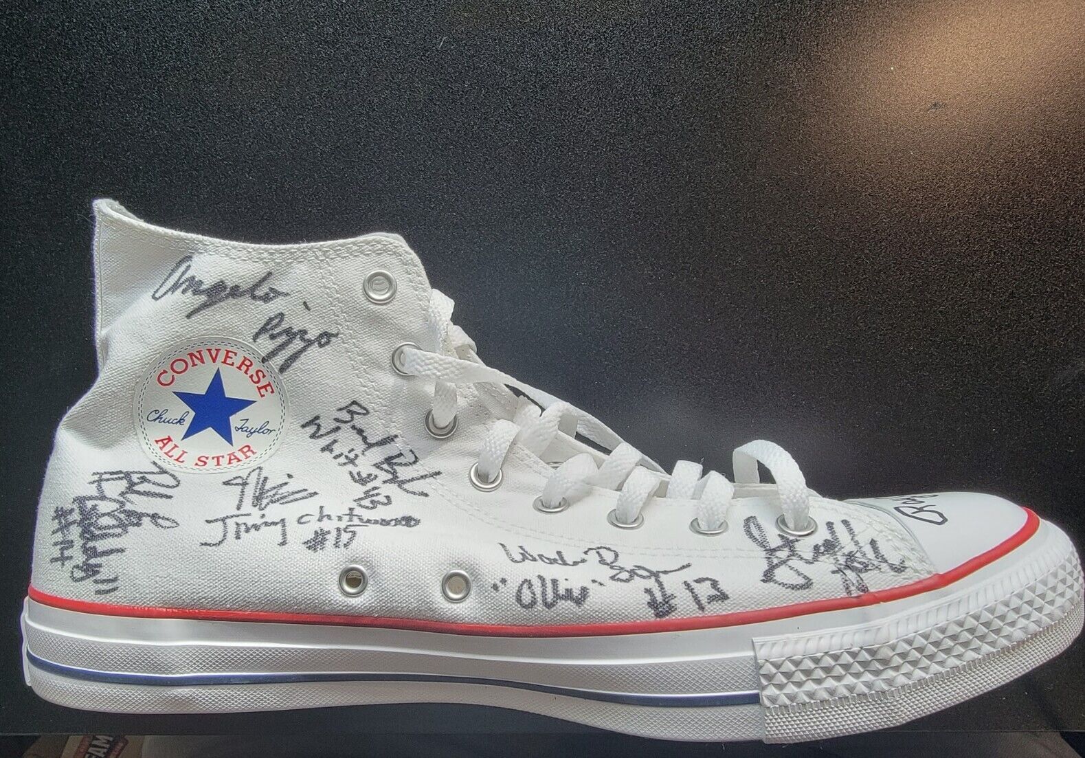 Hoosiers Cast Signed By 10 Converse Tennis Shoe Maris Valainis Angelo Pizzo