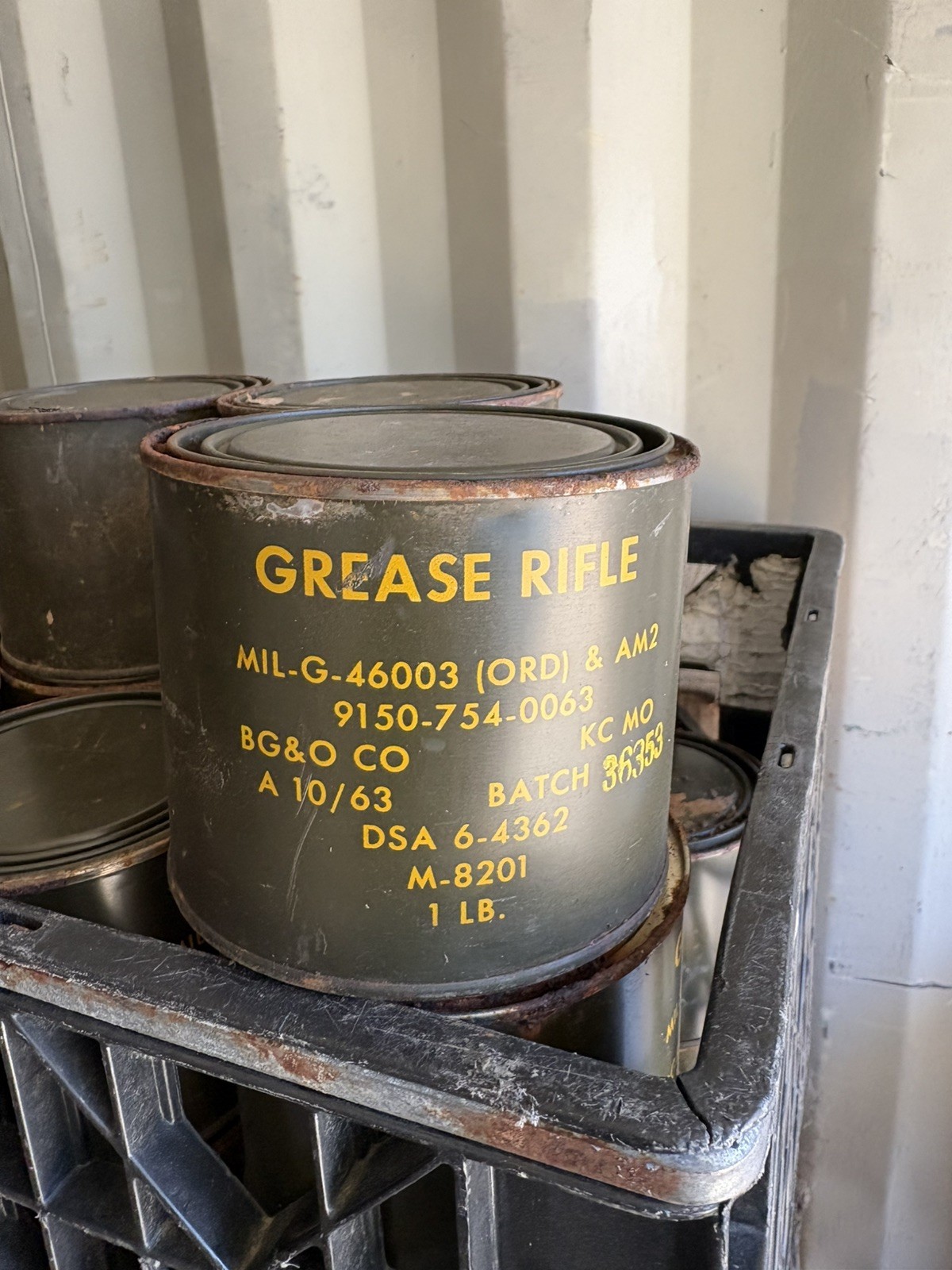 1963 US Military Vietnam Era RIFLE GREASE CAN 1 LB. - Sealed MIL-G-46003