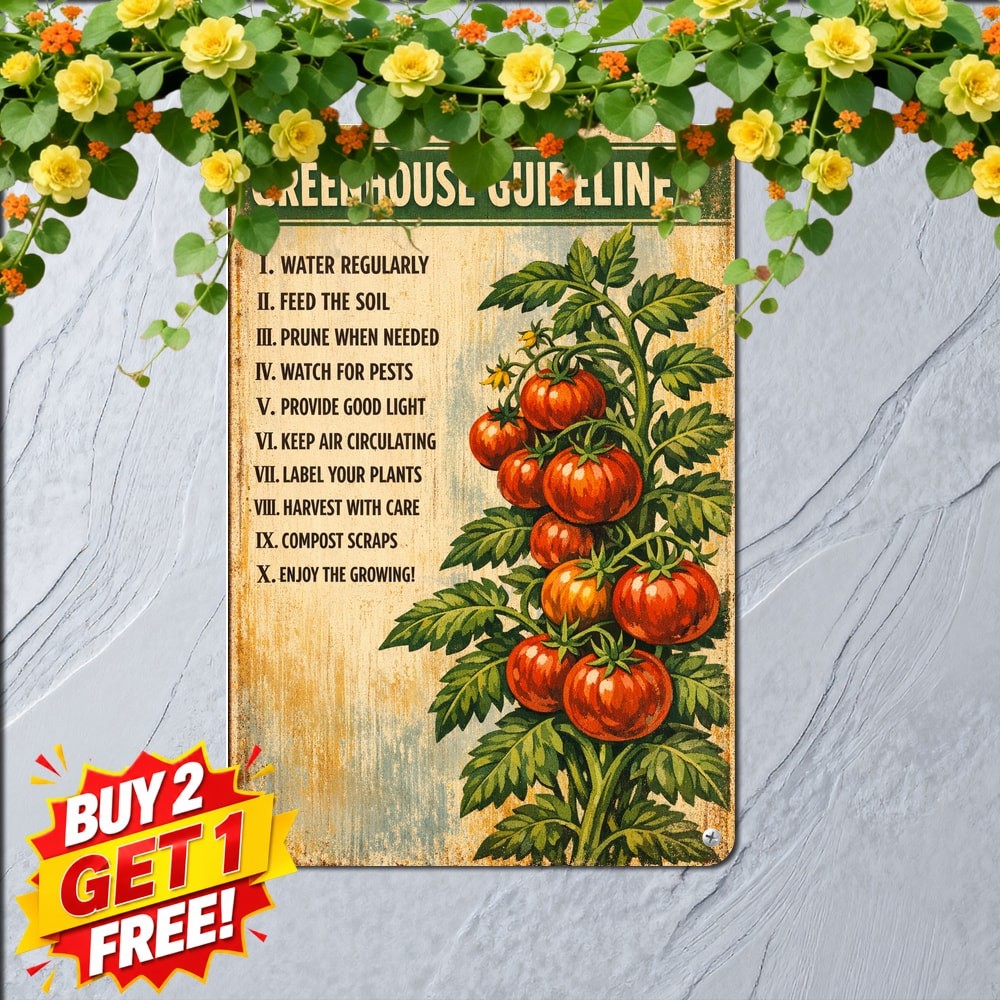 The Stoner Commandments Aluminum Sign Retro Cannabis 8x12 Wall Decor Plaque