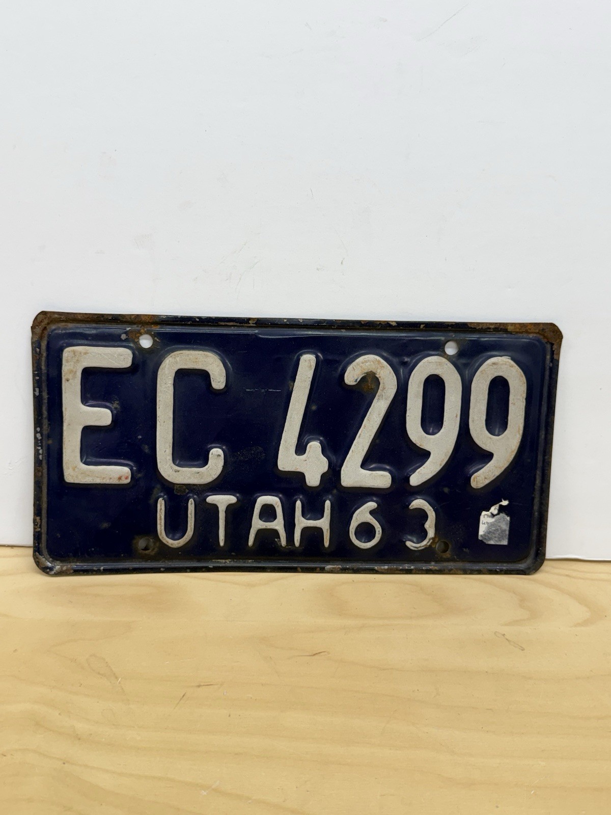 Vintage 1963 Utah License Plate Blue Macave Garage Decor EC4299 Vintage 1963 Utah License Plate Blue Macave Garage Decor EC4299