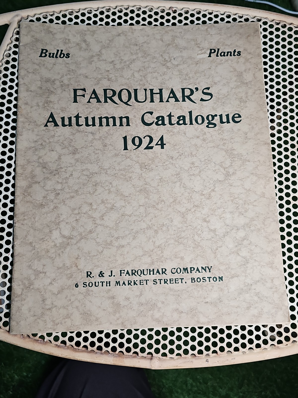 1924 Farquhar’s Autumn Catalogue – R. & J. Farquhar Co., Boston (Seed / Bulb...