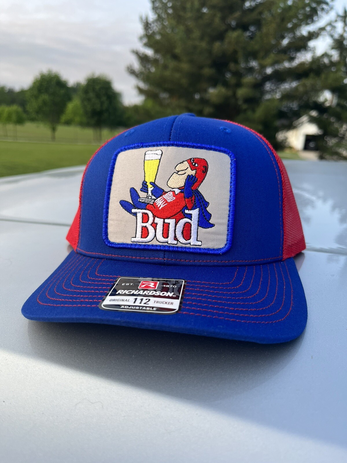 Bud Man Budweiser Bud Light Hat Richardson 112 Cap Vintage Style Bud Man Budweiser Bud Light Hat Richardson 112 Cap Vintage Style