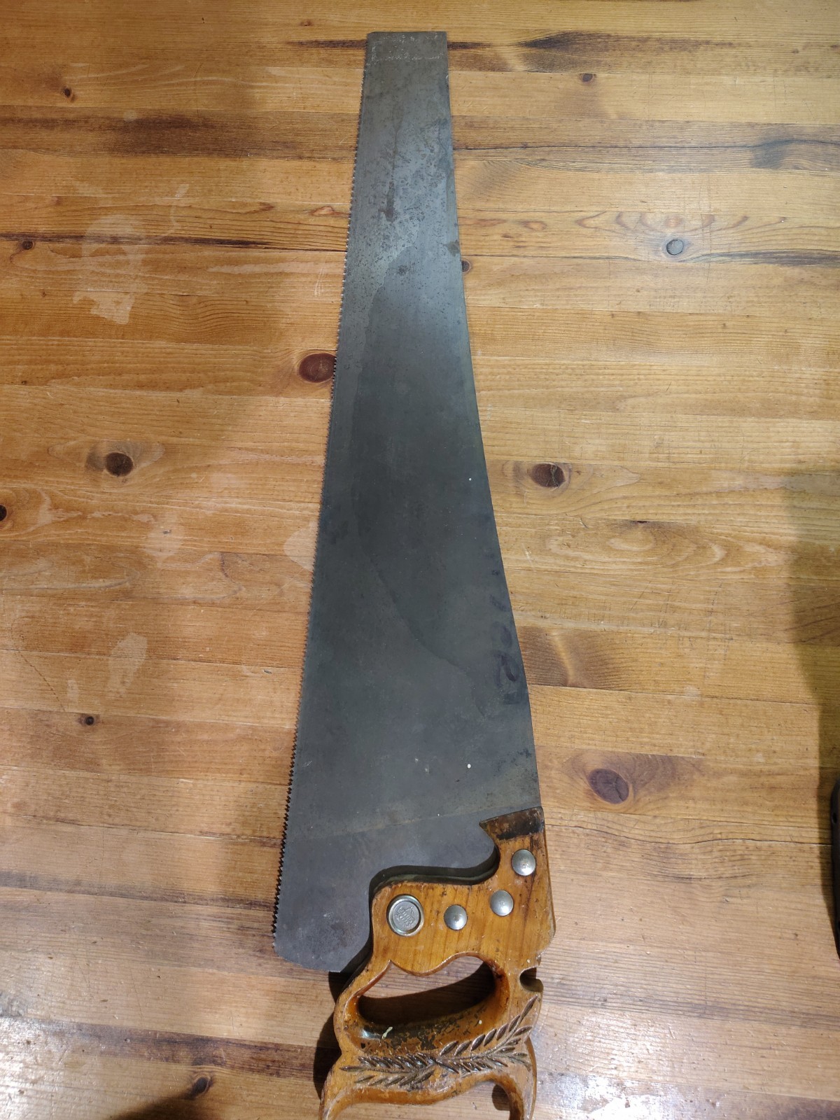 Antique Vintage KEEN KUTTER EC Simmons Hand Saw 26\