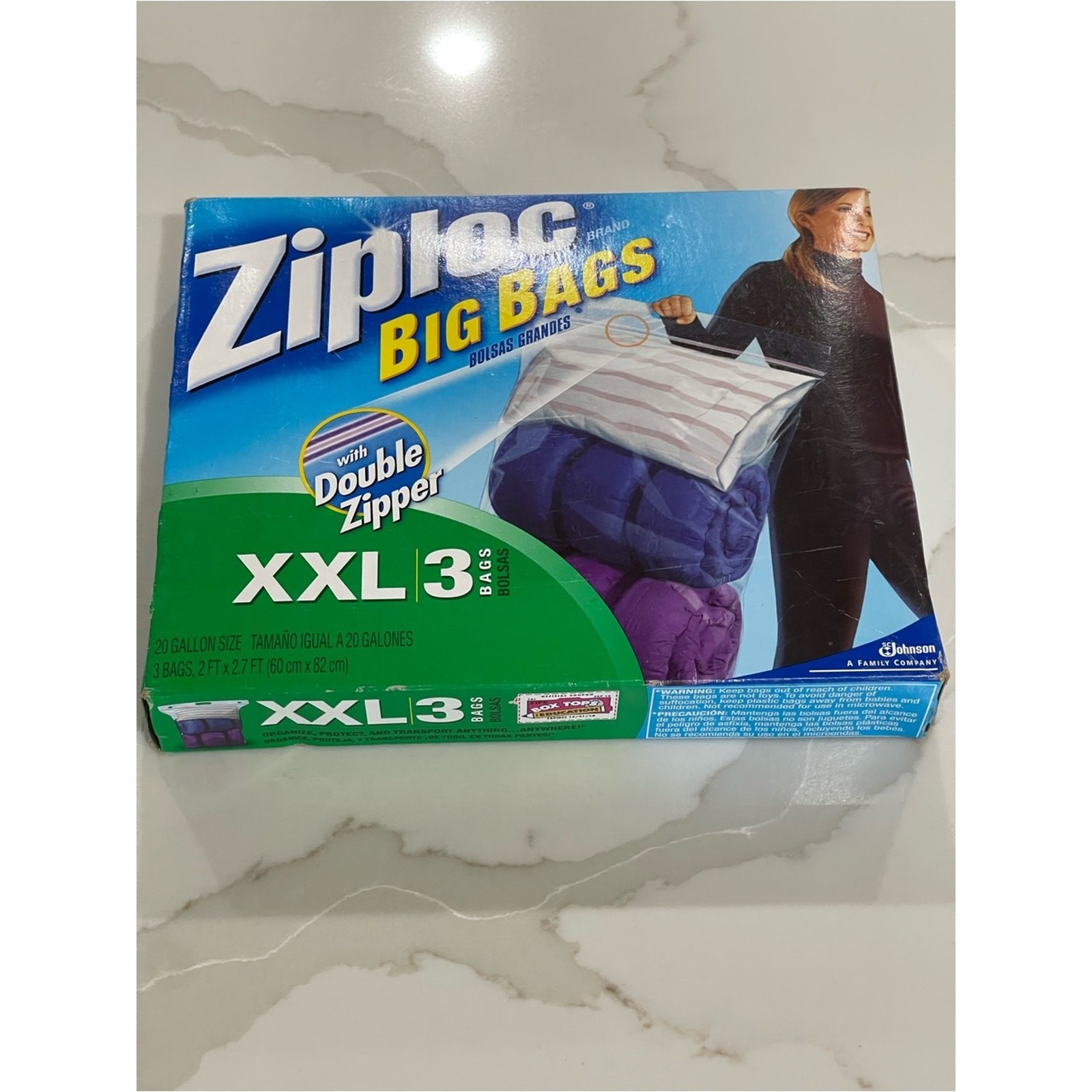 New Ziploc Big Bags Discontinued XXL  3 Bags 20 Gallon  Sealed Box
