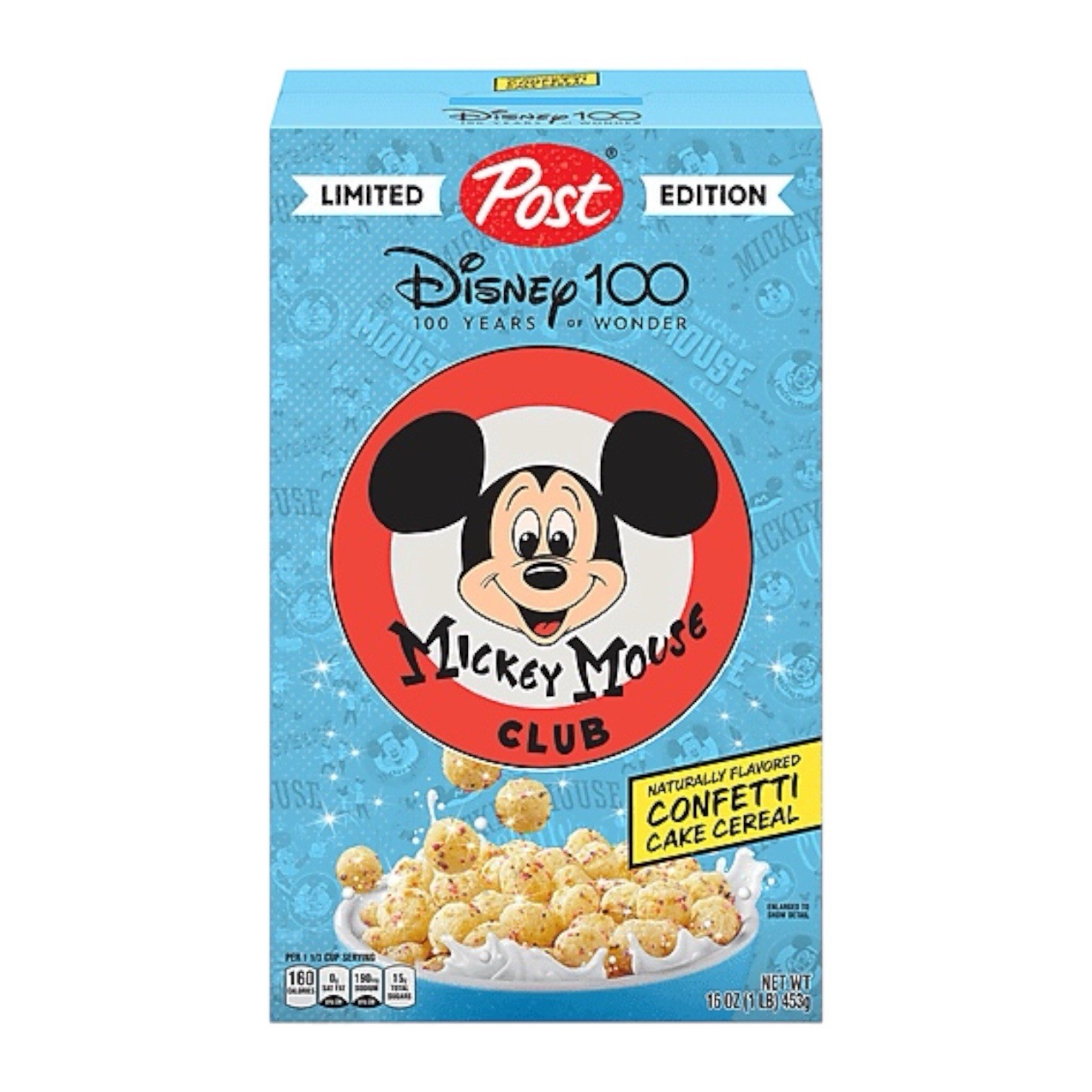 Post Disney 100 Years Of Wonder Cereal Mickey Mouse Club SEALED