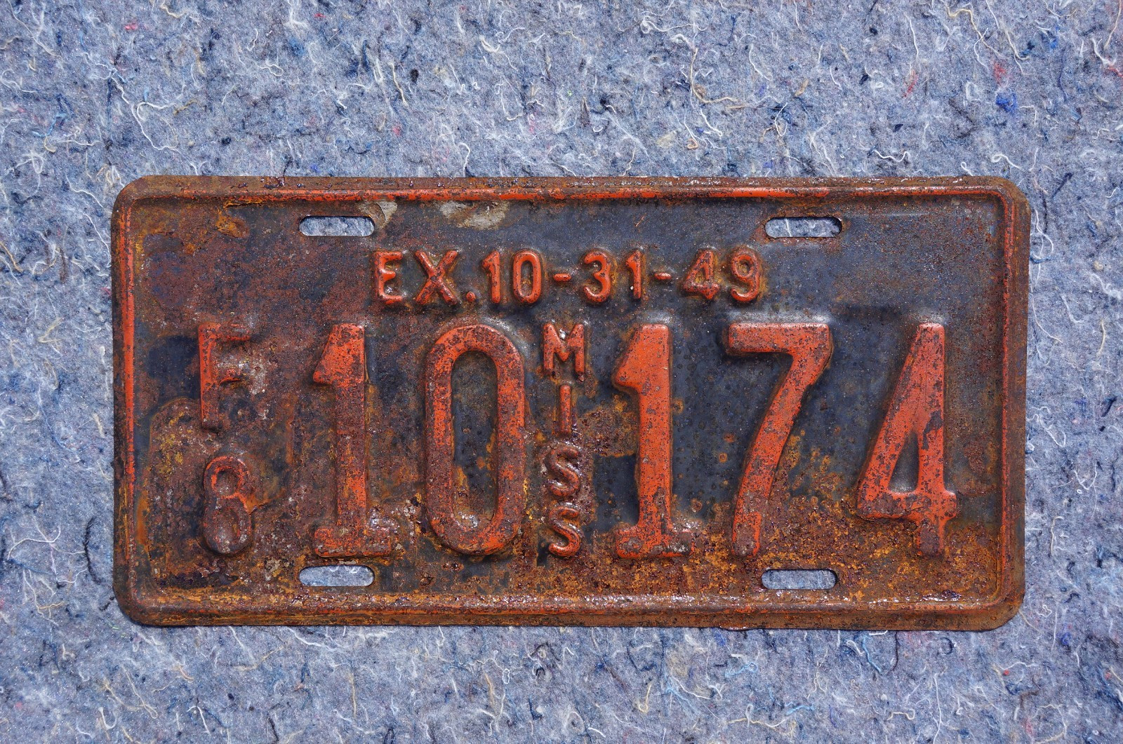 1949 Mississippi TRUCK License Plate