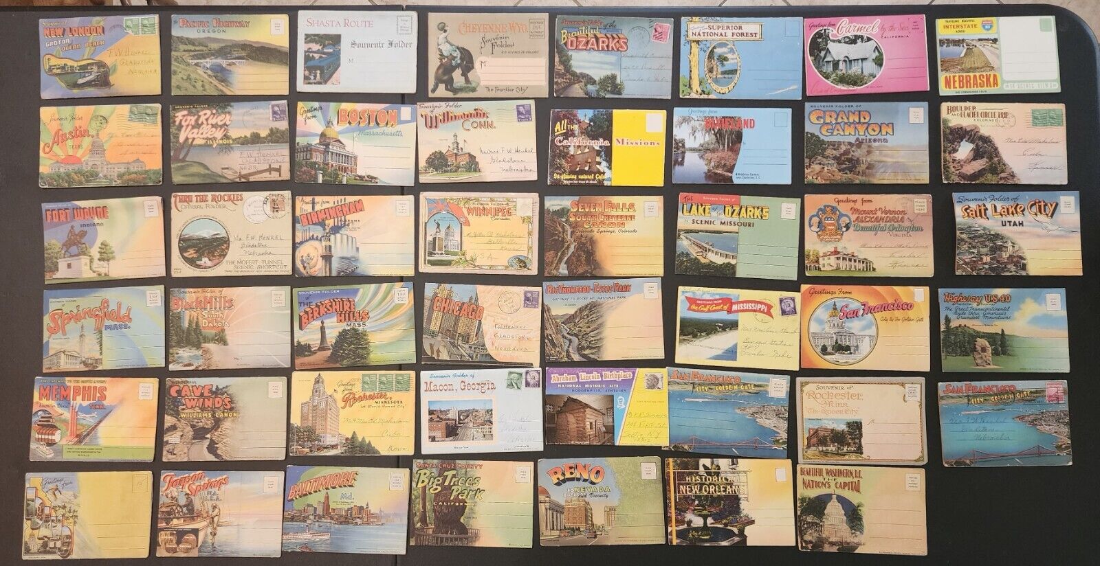 Vintage Lot of 47 Souvenir Postcard Folder Folding Book Travel Booklets P1