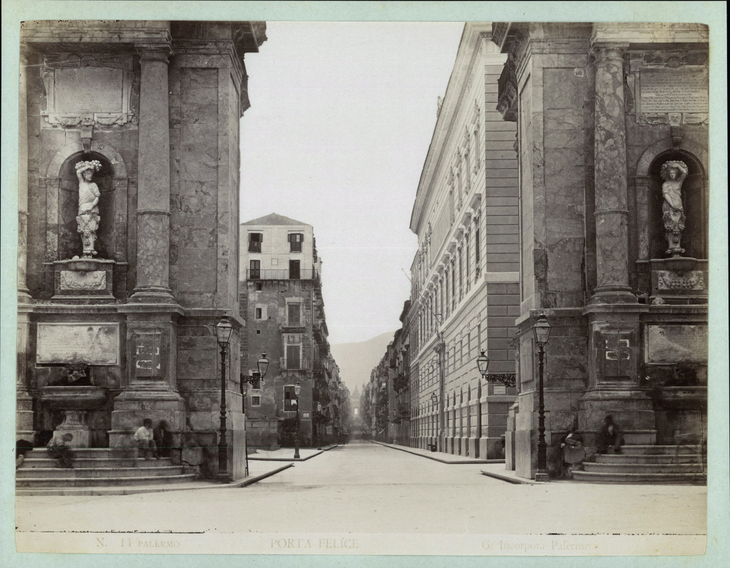 Italy, Sicily, Palermo, Porta Felice, ca.1880, vintage print vintage print vintage print, l