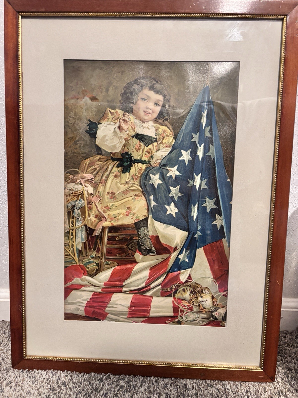Antique 1900 Fairy Soap Ad Premium Framed 120 Yrs More Stars For The Flag 17x24