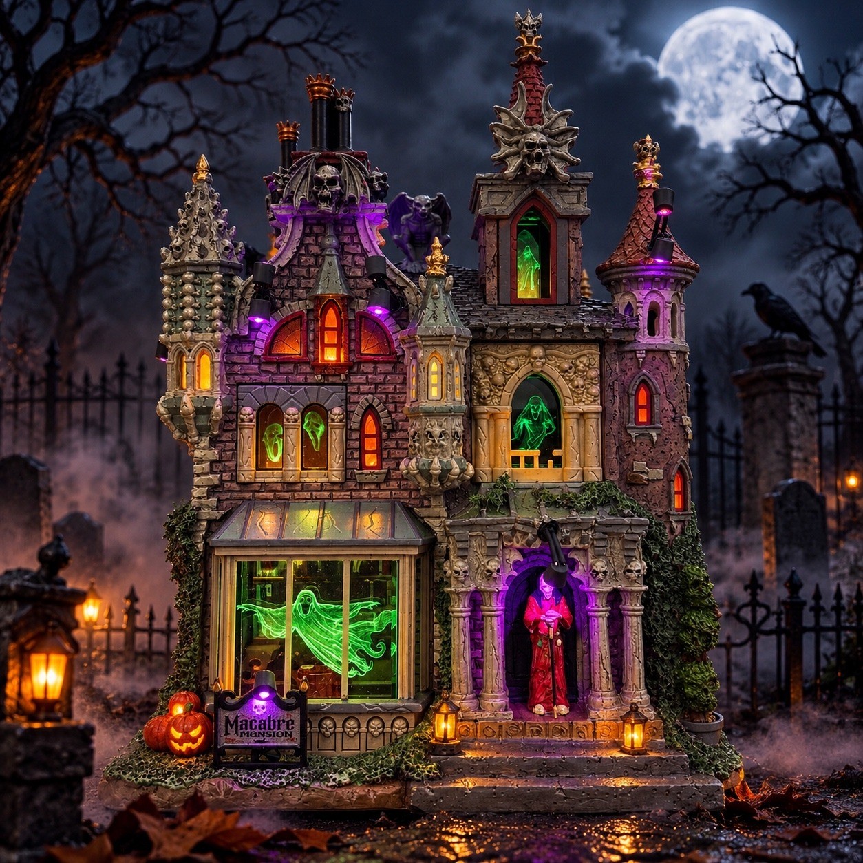 Lemax Macabre Mansion Spooky Town Lighted Halloween Village Michael\'s Exclusive