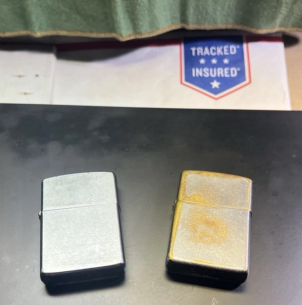 Vintage Zippo Lot (2) Lighters 1965, 1966 Pat 2517191  Both Have Snap And Wear