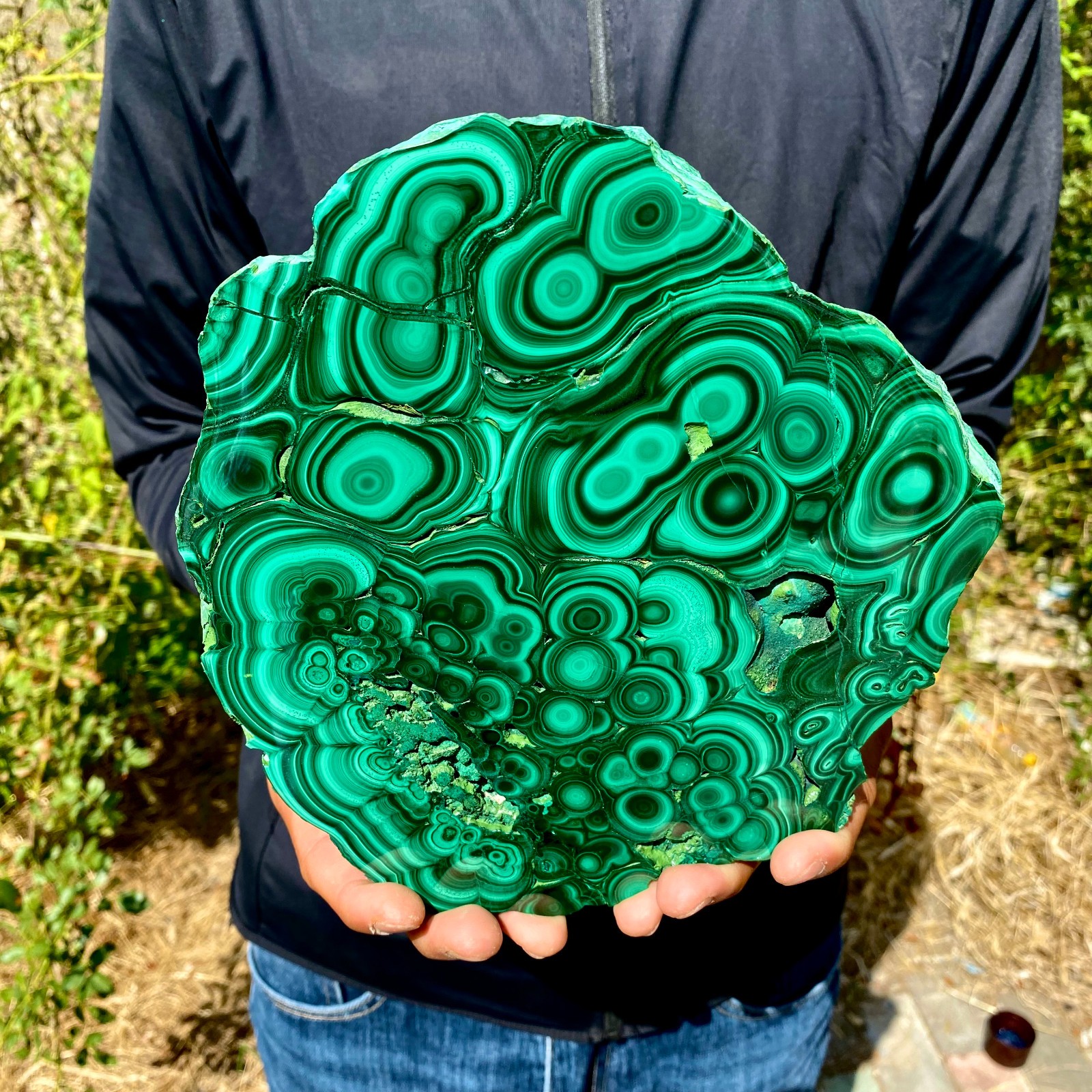 3.6LB  Natural Polished Malachite Mineral freeform specimen Reiki Stone Healing