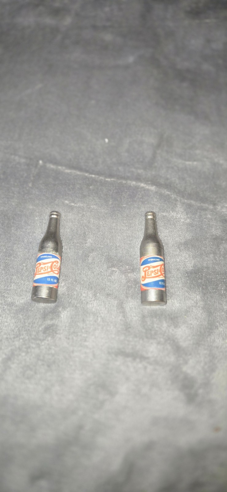 Pepsi Vintage 1950s Mini Cola Bottle Advertising Lighter Silver/Red/Blue