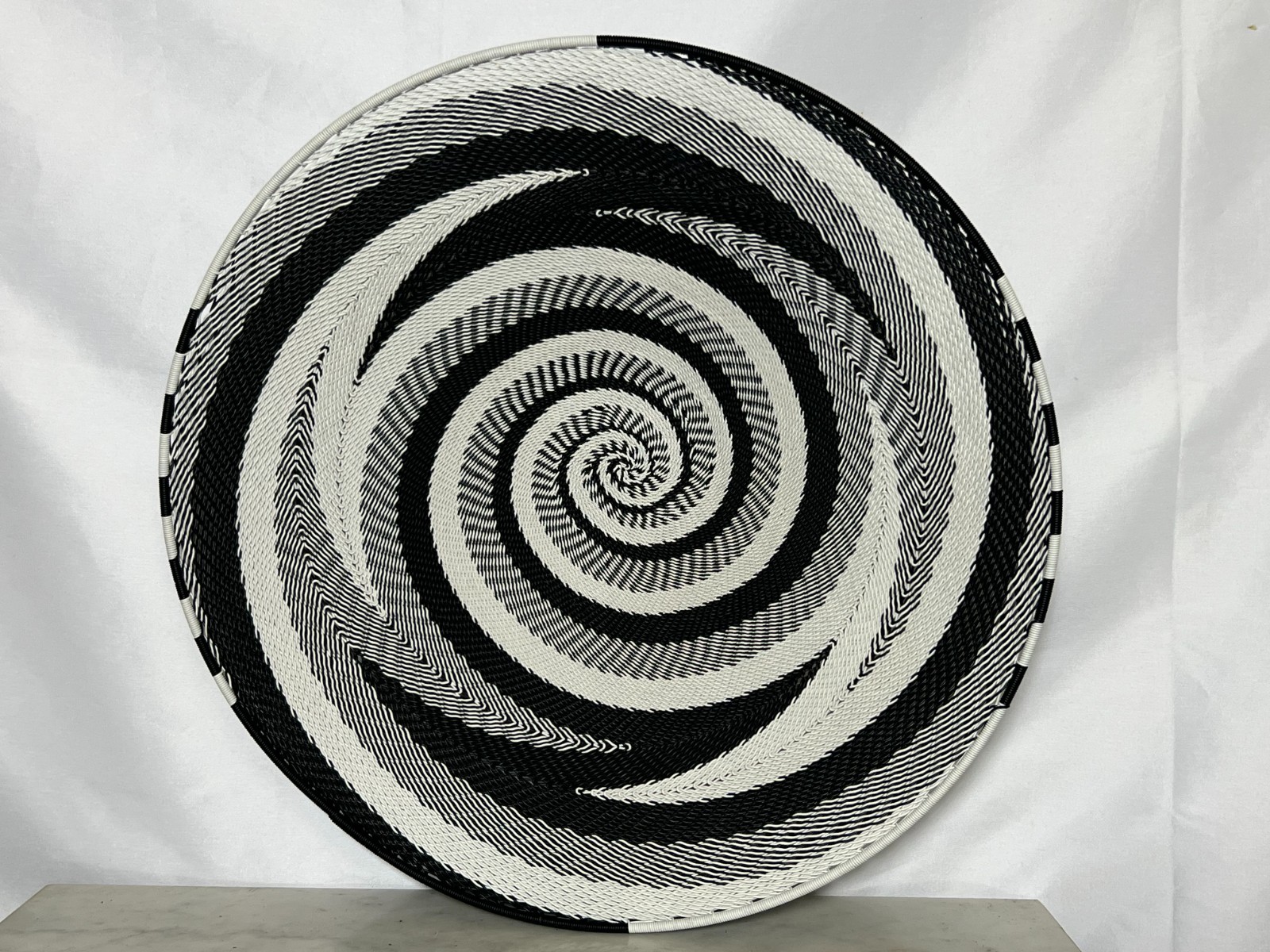 large hand weave south African Zulu wire basket 15
