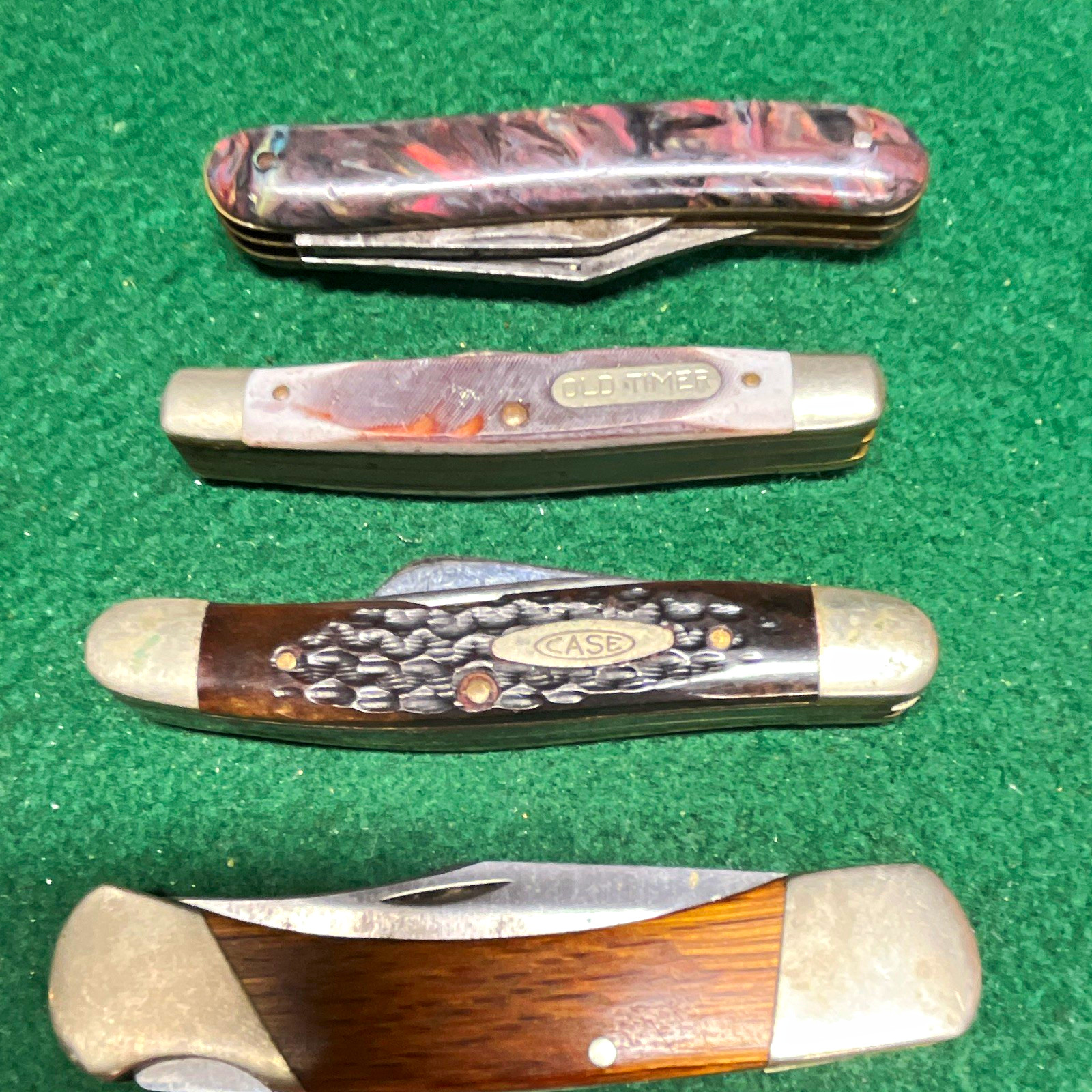 Case Mixed Case and Old Timer Lot of 5 Vintage Slipjoint Pocketknives