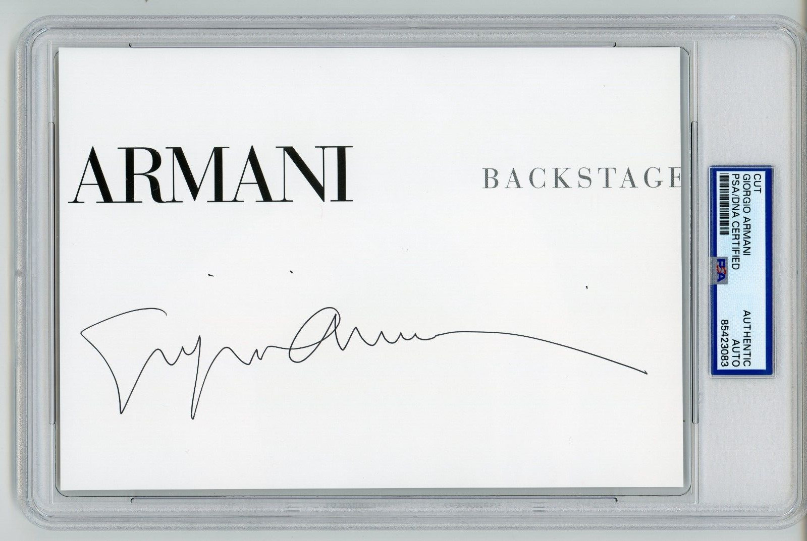 Giorgio Armani ~ Signed Autographed Authentic Signature ~ PSA DNA Encased