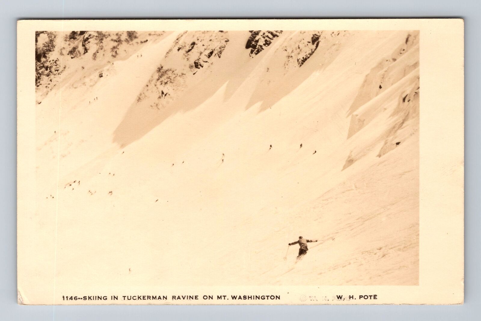 Mount Washington NH-New Hampshire, Tuckerman Ravine On Mount, Vintage Postcard