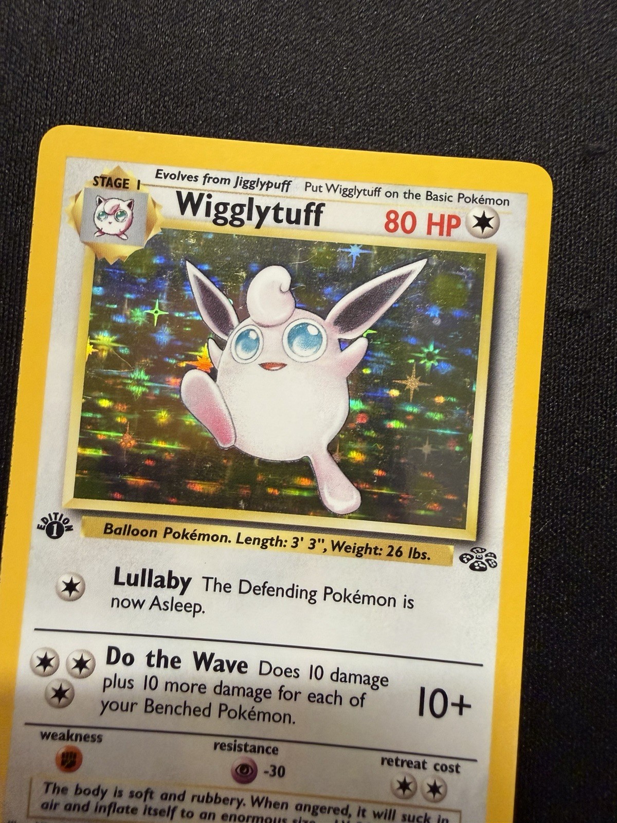 1st Edition Wigglytuff Jungle Holo #16/64 NM, Excellent condition