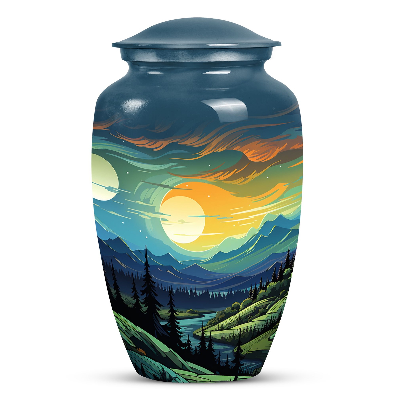 Sunrise Large Decorative Urn Human Ashes Sophisticated Memorial Adult Male Elega