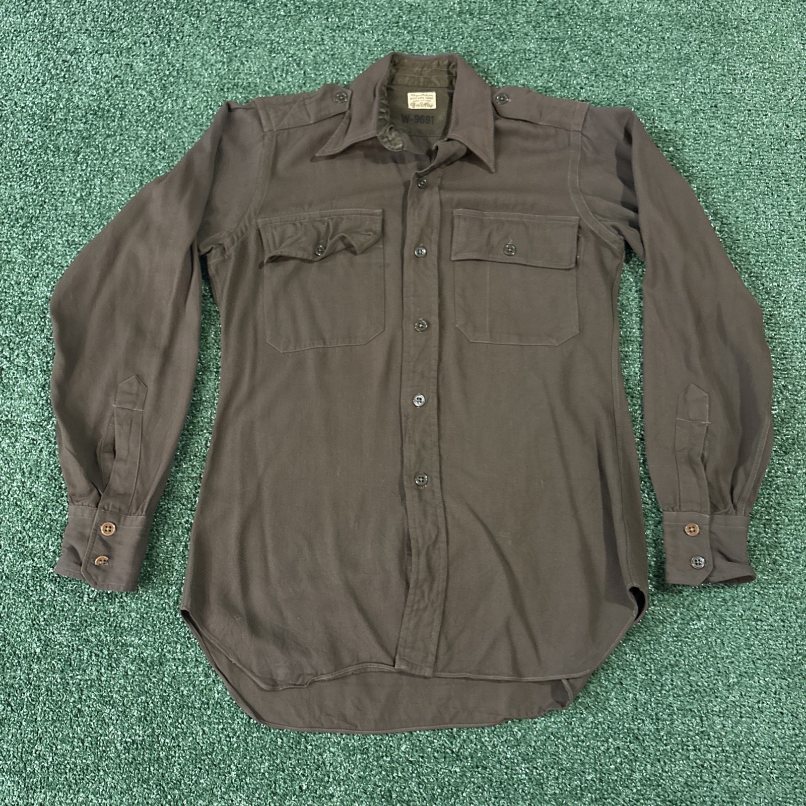 True Vintage 50s US Officers Army Regulation Form Fit Button Shirt Mens Medium True Vintage 50s US Officers Army Regulation Form Fit Button Shirt Mens Medium