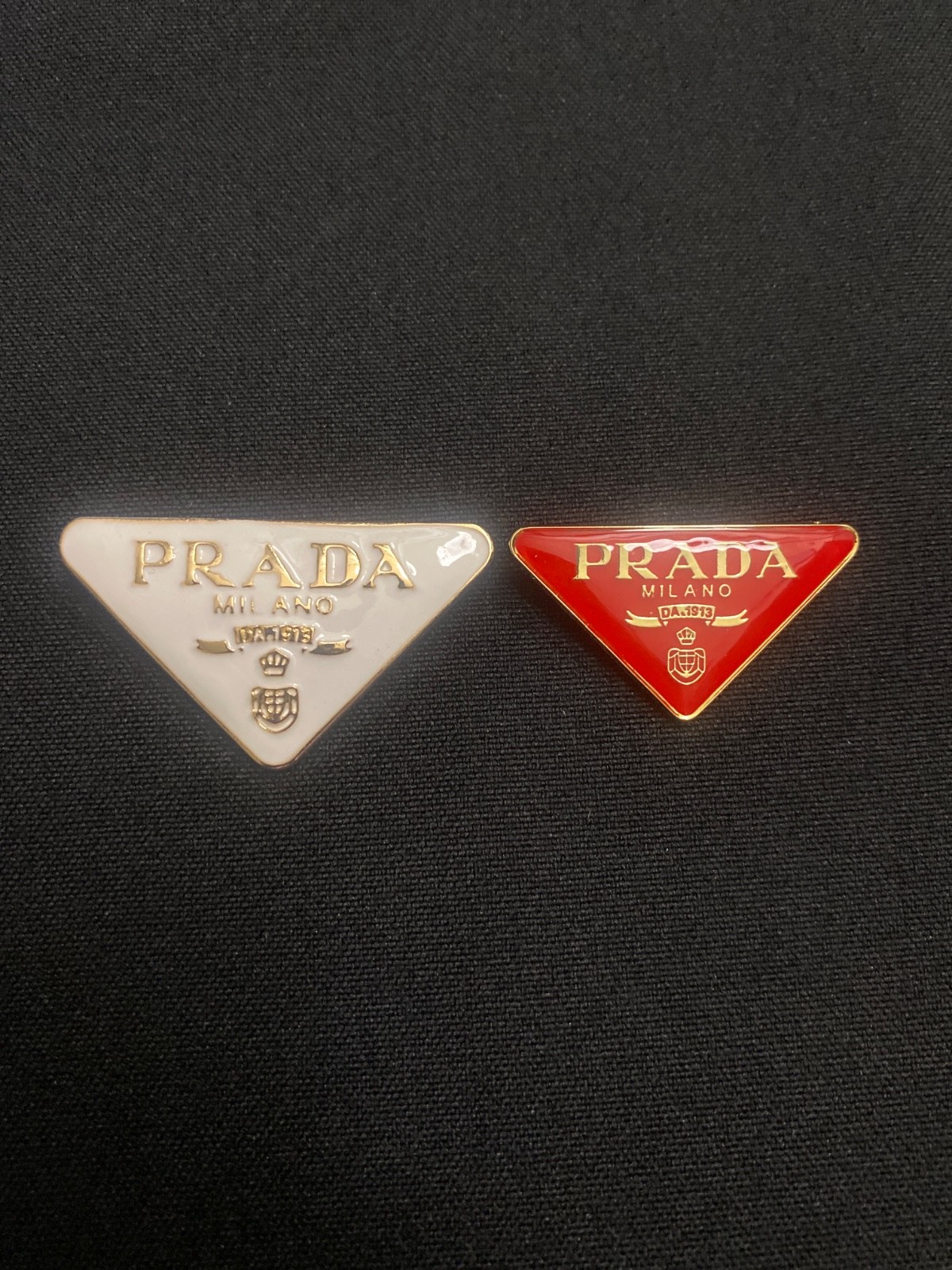 Prada Luxury Brand Brooch Pin Set